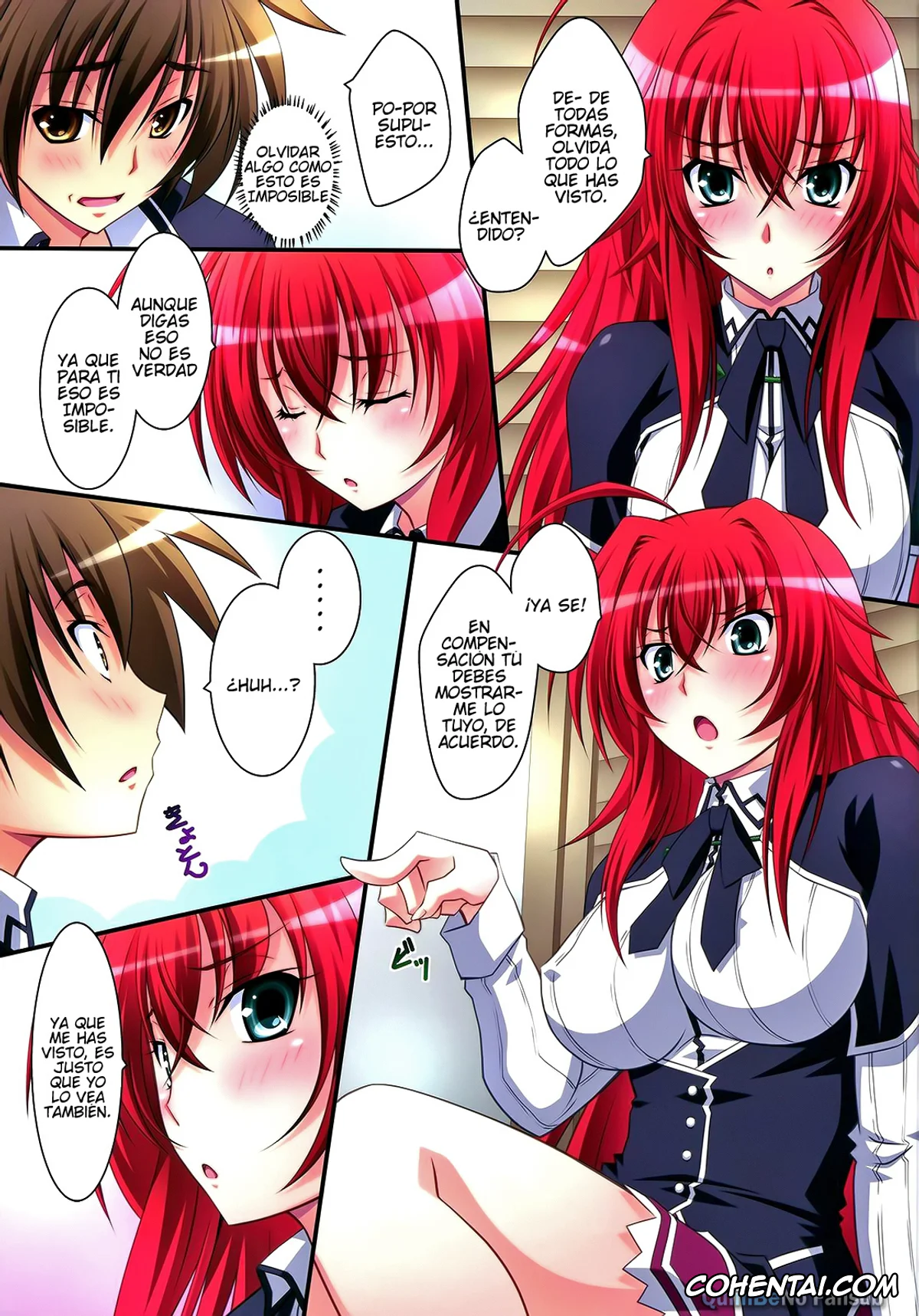 Highschool DxD hentai, Issei Hyoudou hentai, Rias Gremory hentai, Scarlet princess «Rias Daisuki!» (Highschool DxD), pagina 9