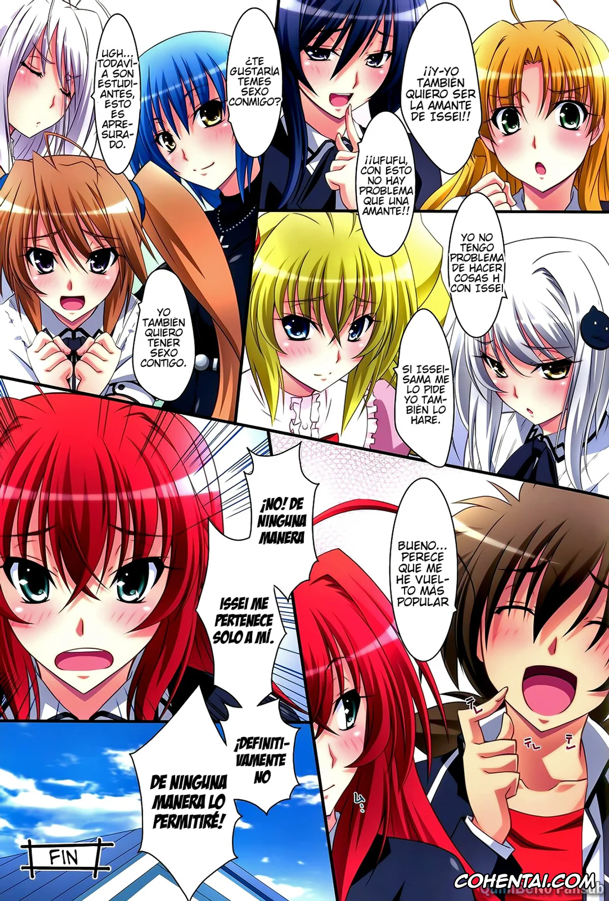 Highschool DxD hentai, Issei Hyoudou hentai, Rias Gremory hentai, Scarlet princess «Rias Daisuki!» (Highschool DxD), pagina 27
