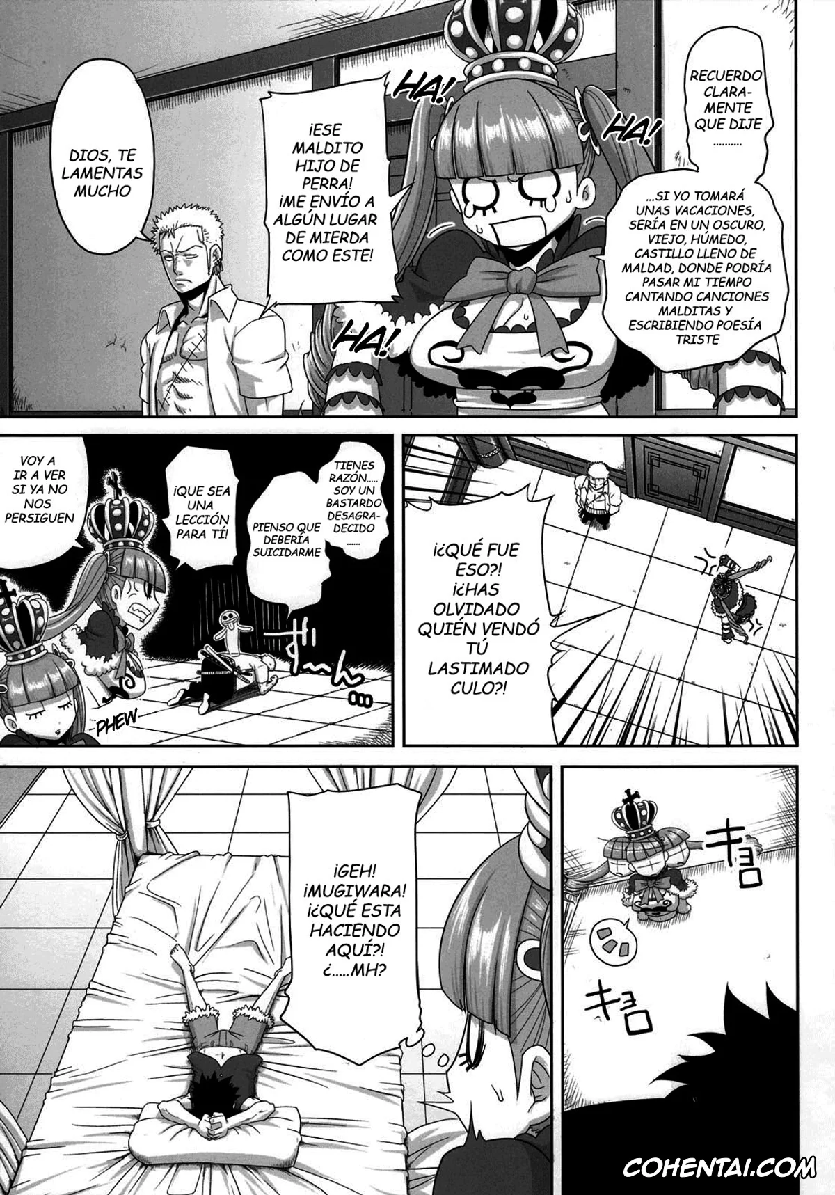 One Piece hentai, Boa Hancock hentai, Marguerite hentai, Monkey D. Luffy hentai, Perona hentai, Roronoa Zoro hentai, THROUGH THE WALL (One Piece), pagina 3