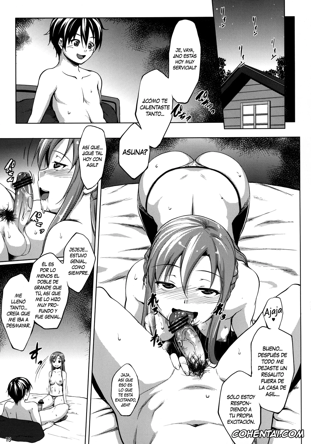 Sword Art Online hentai, Asuna Yuuki hentai, Kazuto Kirigaya | Kirito hentai, Ai no Katachi (Sword Art Online), pagina 12