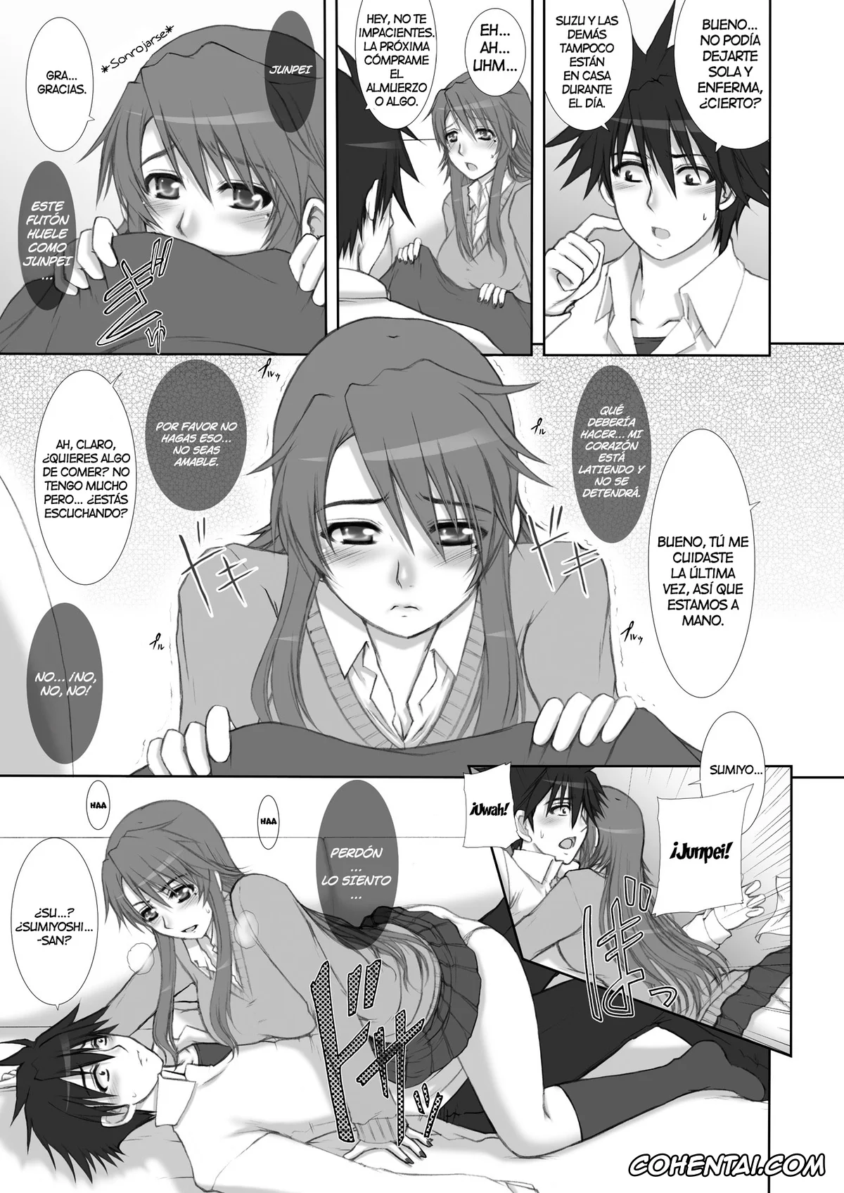 Nyan Koi porno, Junpei Kousaka porno, Kanako Sumiyoshi porno, Osananajimi Kyonyuu Mamba to Gekinibuotoko (Nyan Koi !), pagina 8