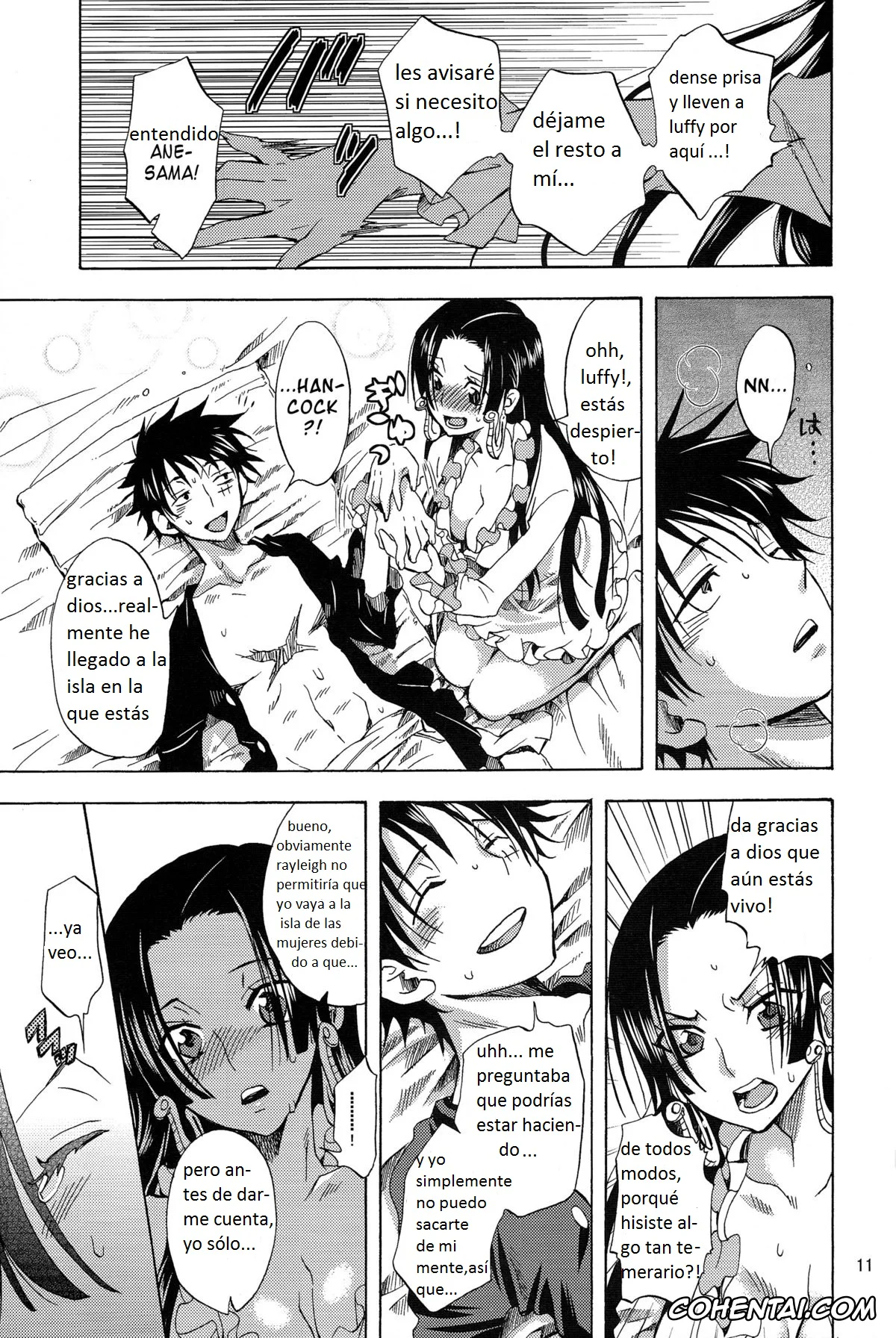One Piece hentai, Boa Hancock hentai, Monkey D. Luffy hentai, Nyougashima Yori Warawa o Todoke ni Mairimasu! (One Piece), pagina 9