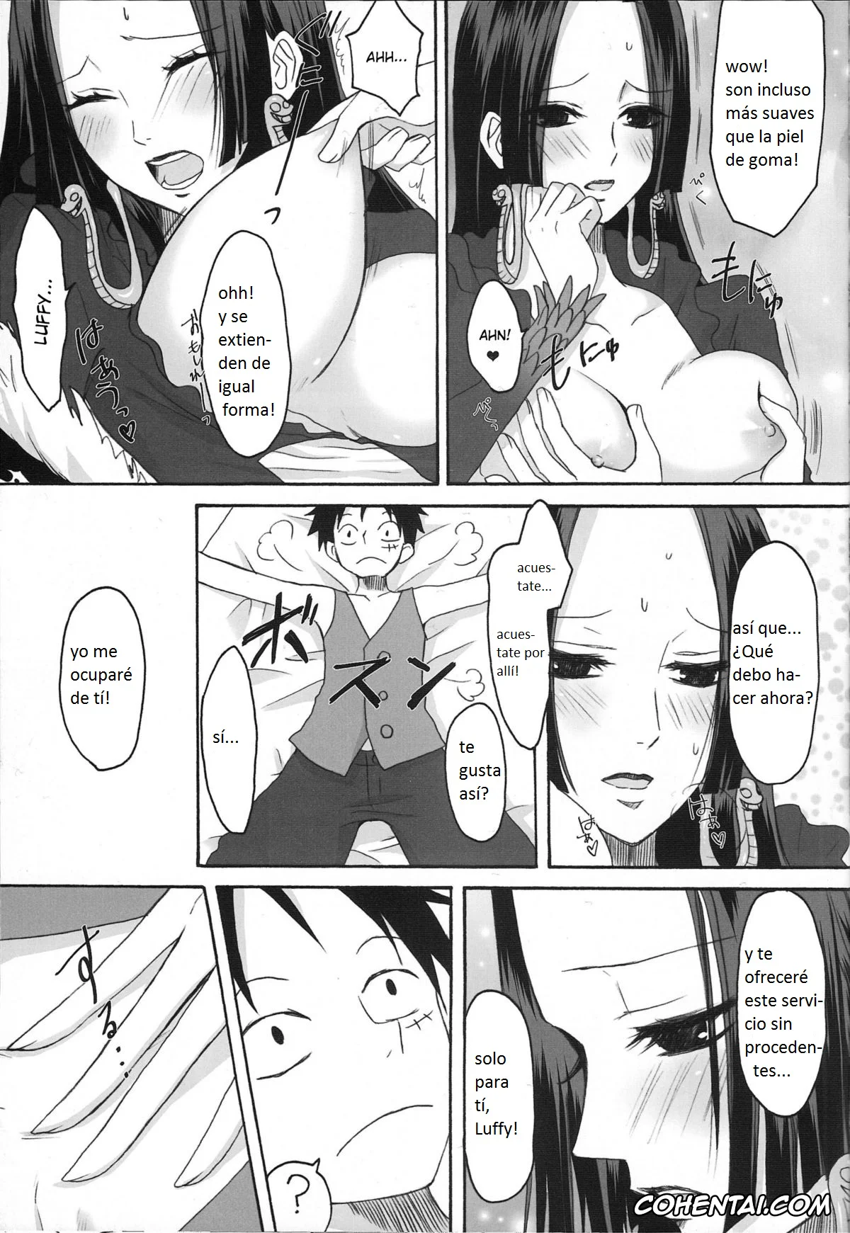 One Piece hentai, Boa Hancock hentai, Monkey D. Luffy hentai, Hebihime wa Itsudemo Hurricane (One Piece), pagina 6