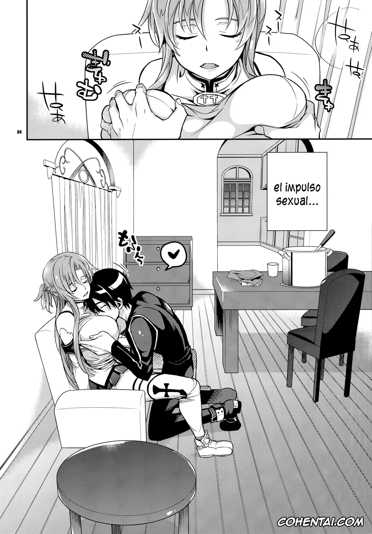 Sword Art Online hentai, Asuna Yuuki hentai, Kazuto Kirigaya | Kirito hentai, C9-02 Asuna no Neteru Ma ni (Sword Art Online), pagina 3