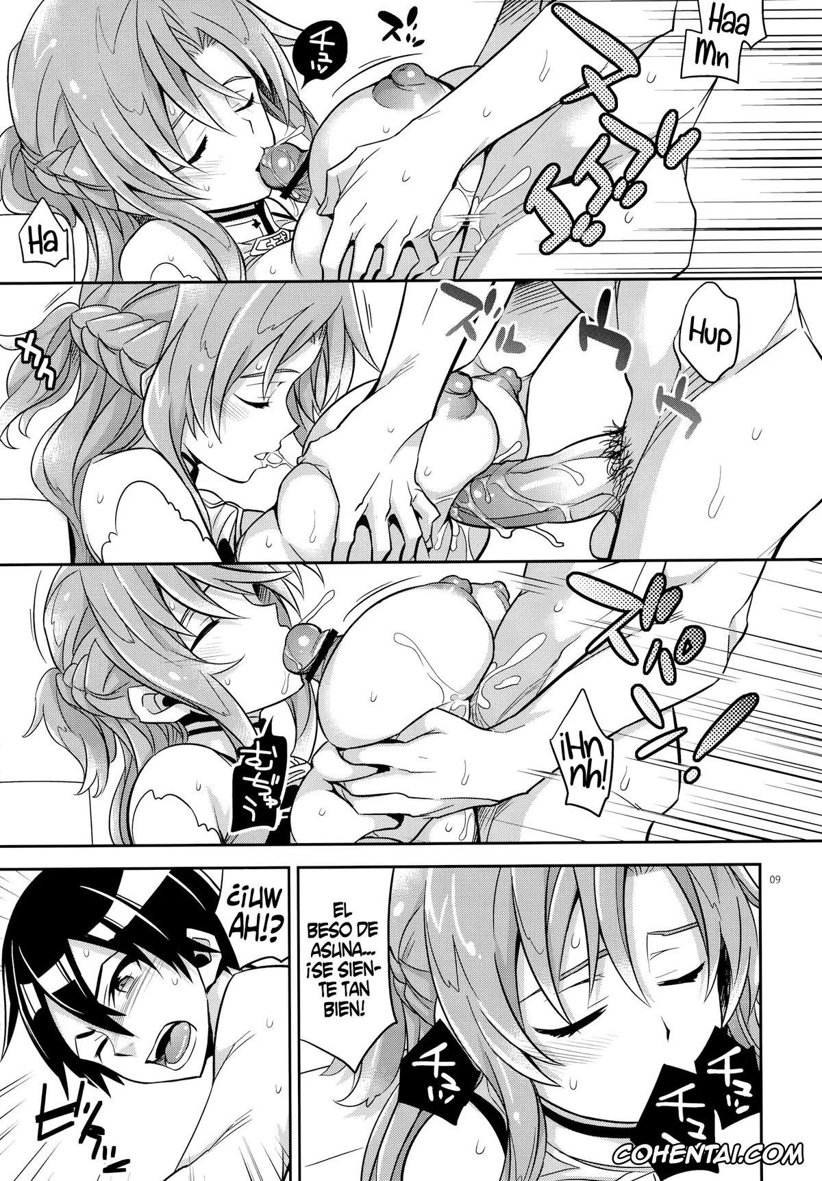 Sword Art Online porno, Asuna Yuuki porno, Kazuto Kirigaya | Kirito porno, C9-02 Asuna no Neteru Ma ni (Sword Art Online), pagina 8