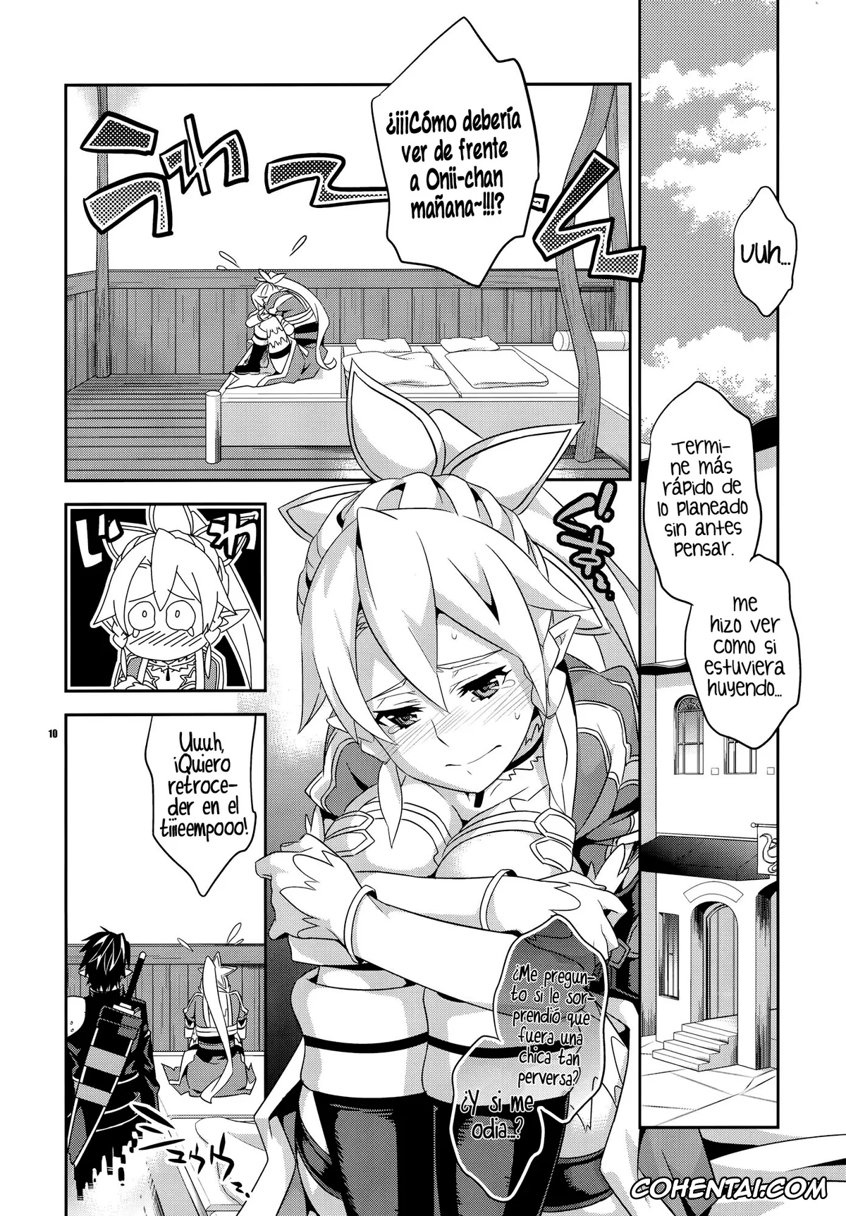 Sword Art Online hentai, Kazuto Kirigaya | Kirito hentai, Lyfa | Leafa hentai, Suguha Kirigaya hentai, C9-03 Suguha to Lyfa to Oniichan no Shiawase Kazoku Keikaku (Sword Art Online), pagina 9