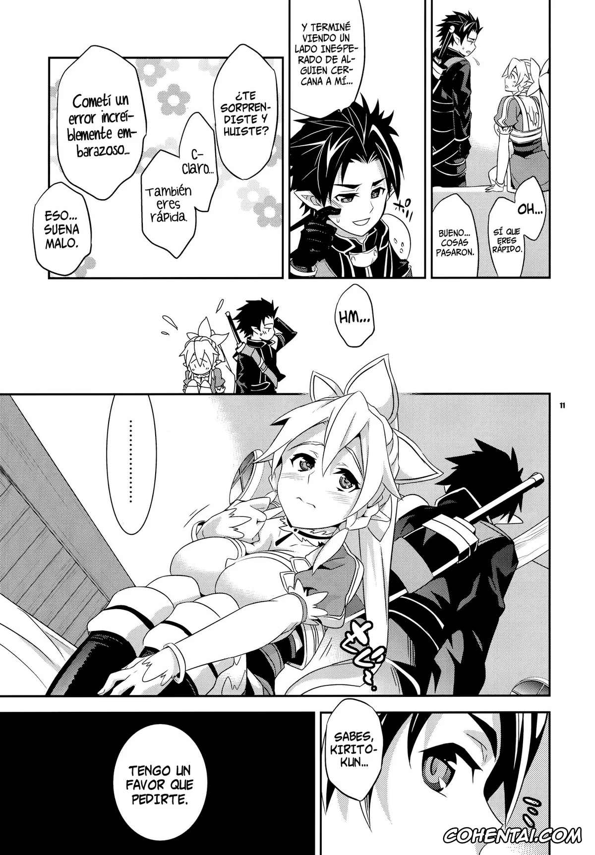 Sword Art Online xxx, Kazuto Kirigaya | Kirito xxx, Lyfa | Leafa xxx, Suguha Kirigaya xxx, C9-03 Suguha to Lyfa to Oniichan no Shiawase Kazoku Keikaku (Sword Art Online), pagina 10