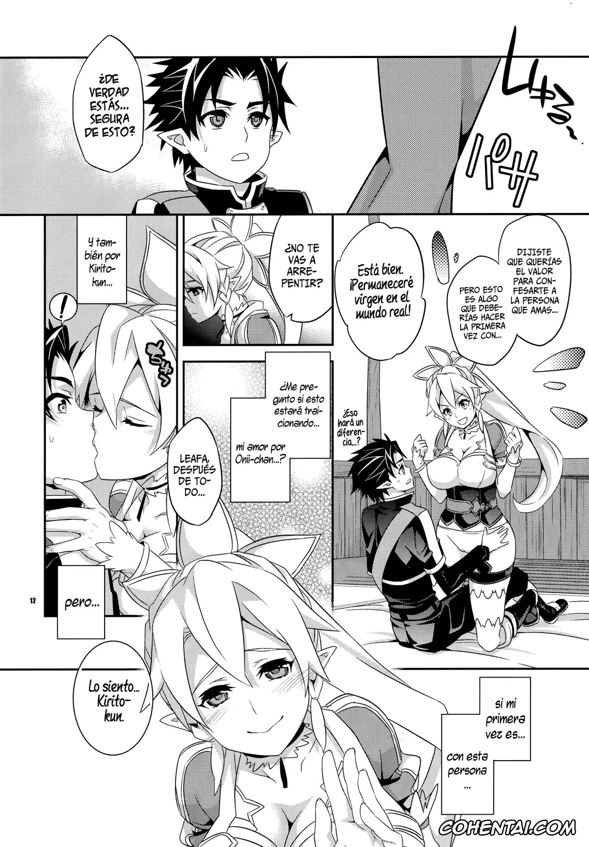 Sword Art Online porno, Kazuto Kirigaya | Kirito porno, Lyfa | Leafa porno, Suguha Kirigaya porno, C9-03 Suguha to Lyfa to Oniichan no Shiawase Kazoku Keikaku (Sword Art Online), pagina 11