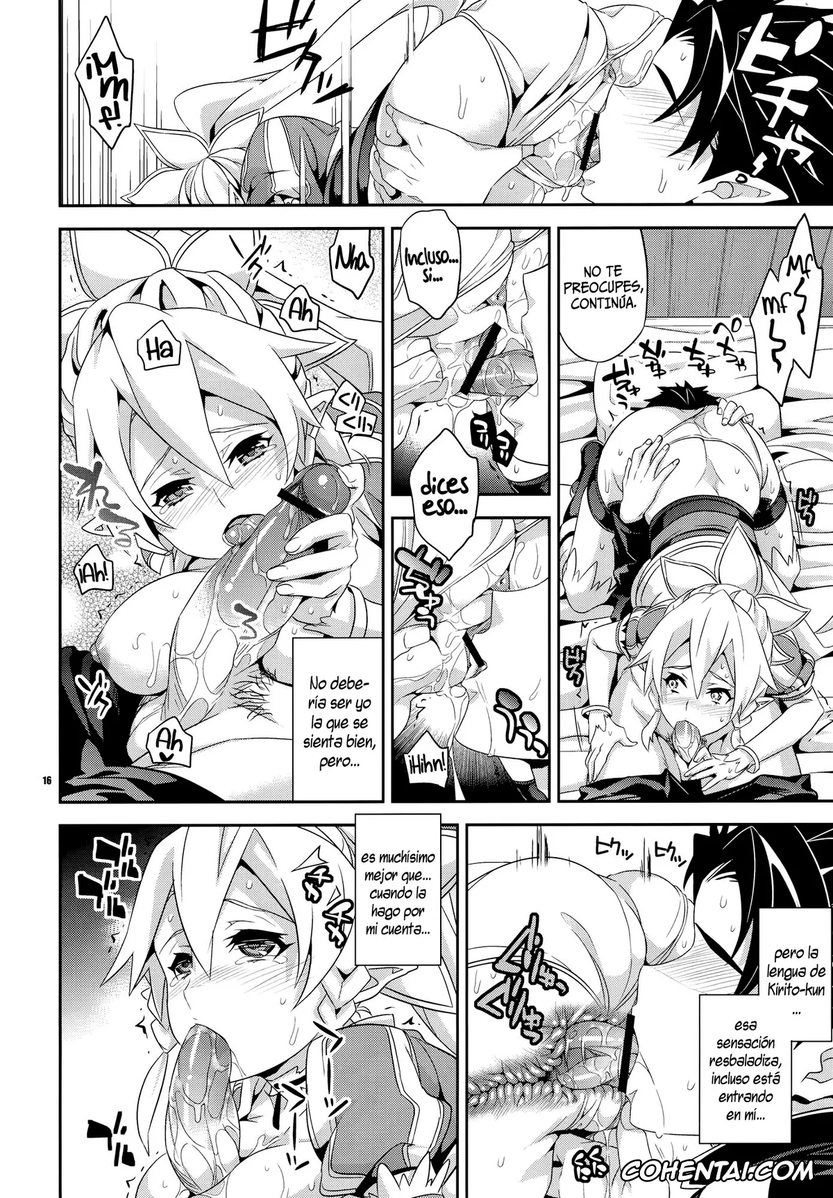 Sword Art Online hentai, Kazuto Kirigaya | Kirito hentai, Lyfa | Leafa hentai, Suguha Kirigaya hentai, C9-03 Suguha to Lyfa to Oniichan no Shiawase Kazoku Keikaku (Sword Art Online), pagina 15