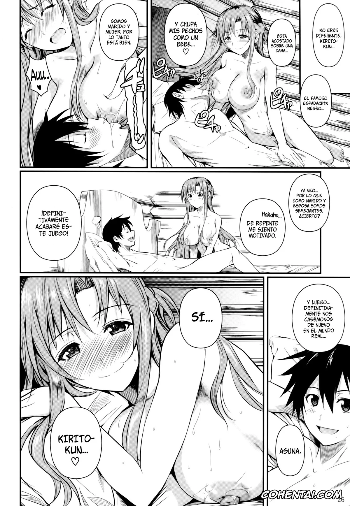 Sword Art Online porno, Asuna Yuuki porno, Kazuto Kirigaya | Kirito porno, Shinkon Fuyuu-jou (Sword Art Online), pagina 26