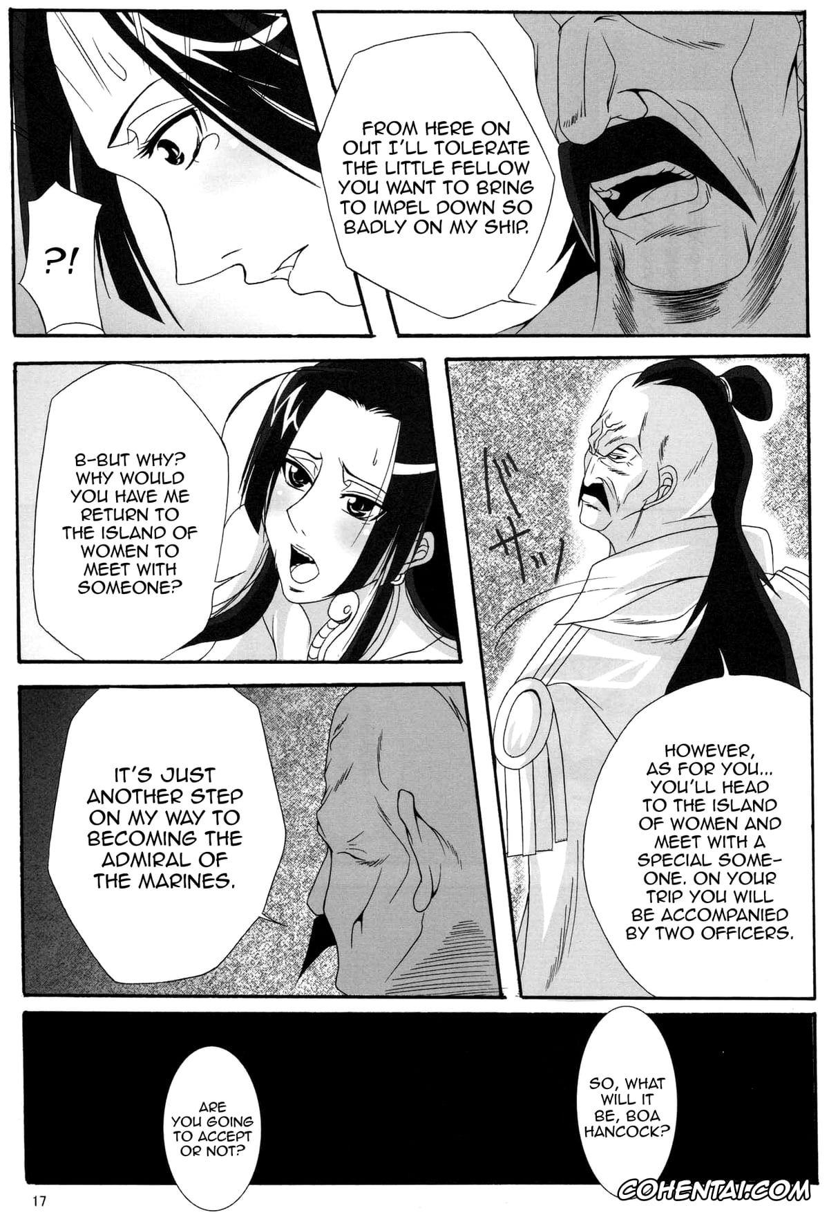 One Piece xxx, Boa Hancock xxx, Momonga xxx, Saint Charloss xxx, Benten Kairaku 11 Hebirei (One Piece), pagina 16