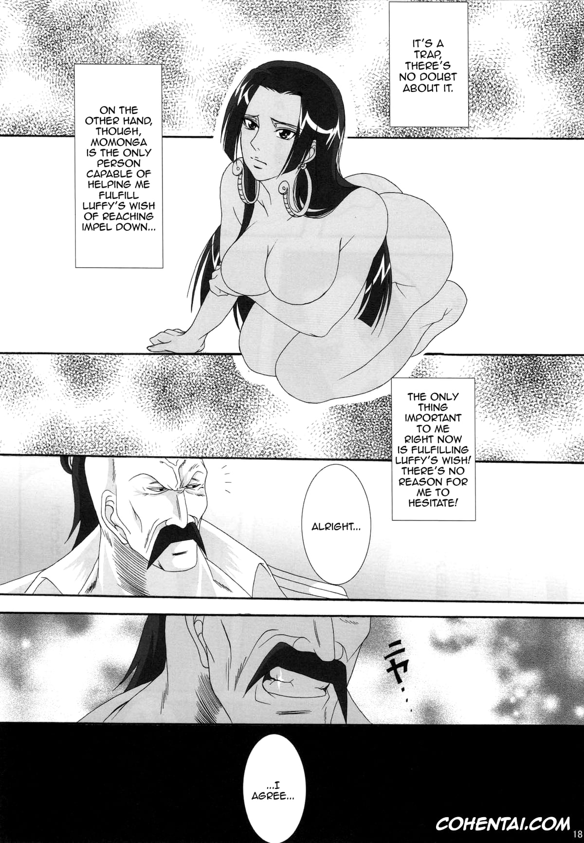 One Piece porno, Boa Hancock porno, Momonga porno, Saint Charloss porno, Benten Kairaku 11 Hebirei (One Piece), pagina 17