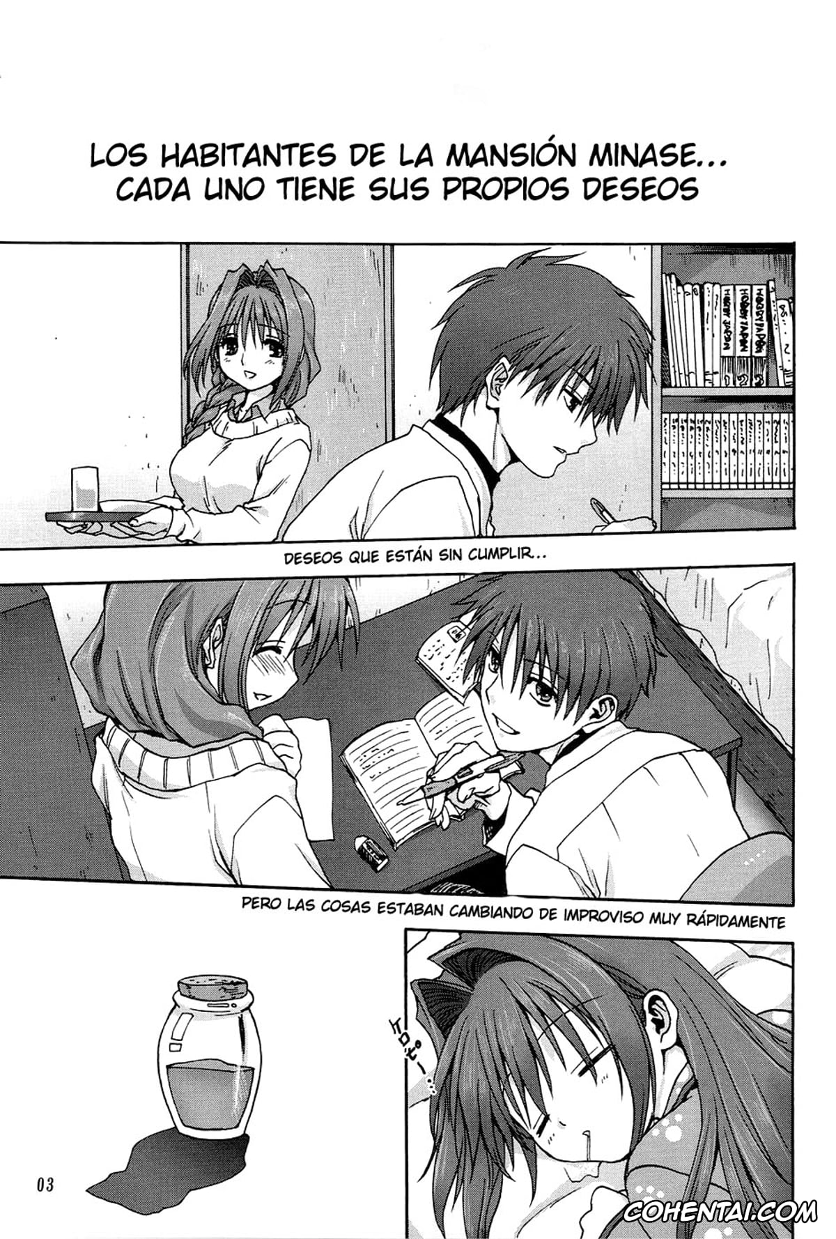 Kanon hentai, Akiko Minase hentai, Yuuichi Aizawa hentai, Akiko-san to Issho (Kanon), pagina 3