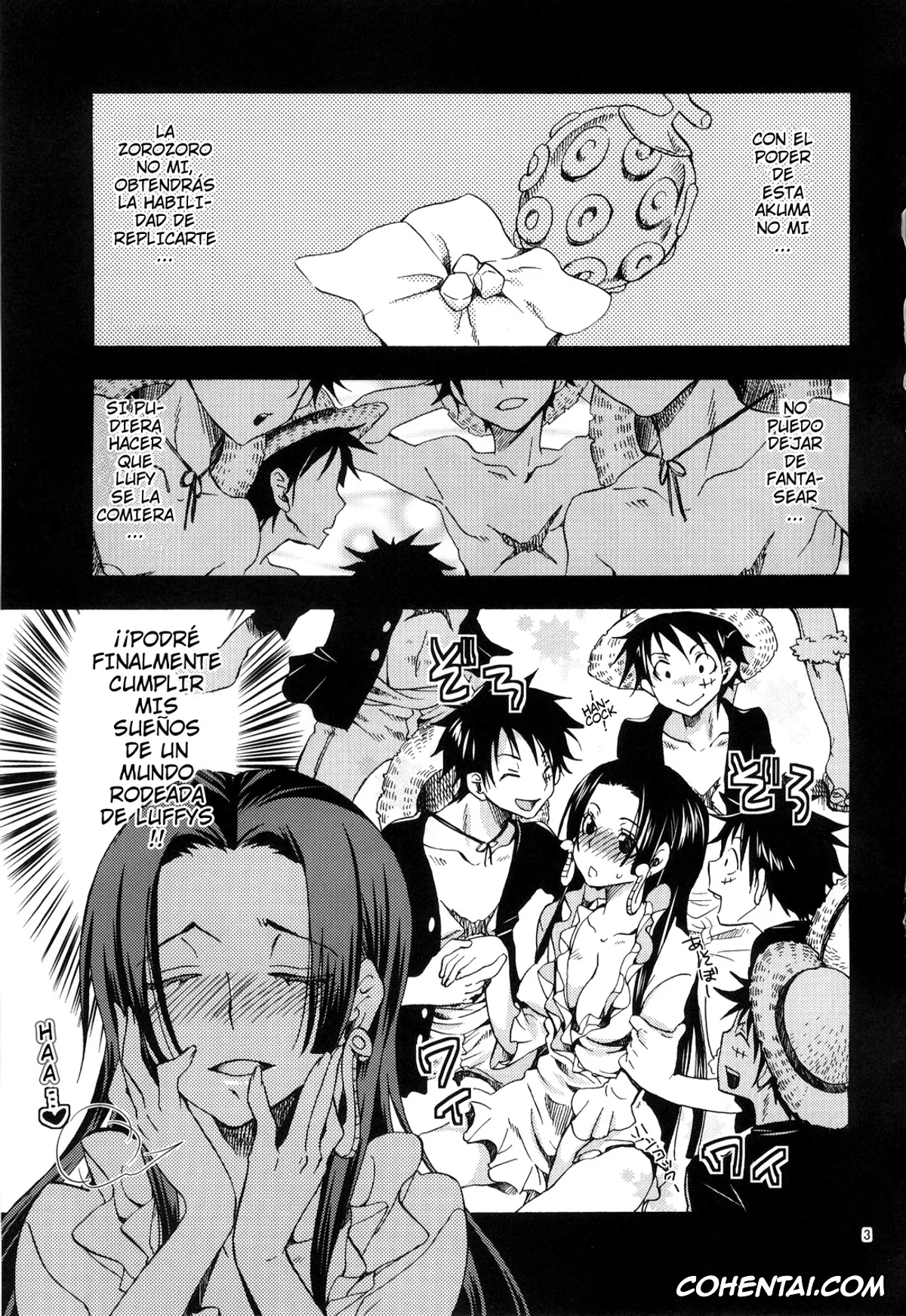 One Piece porno, Boa Hancock porno, Monkey D. Luffy porno, Meromero Ha~rem★ (One Piece), pagina 2