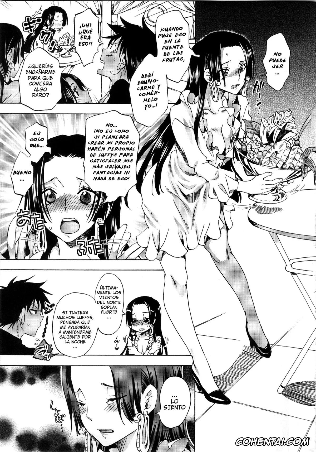 One Piece xxx, Boa Hancock xxx, Monkey D. Luffy xxx, Meromero Ha~rem★ (One Piece), pagina 4