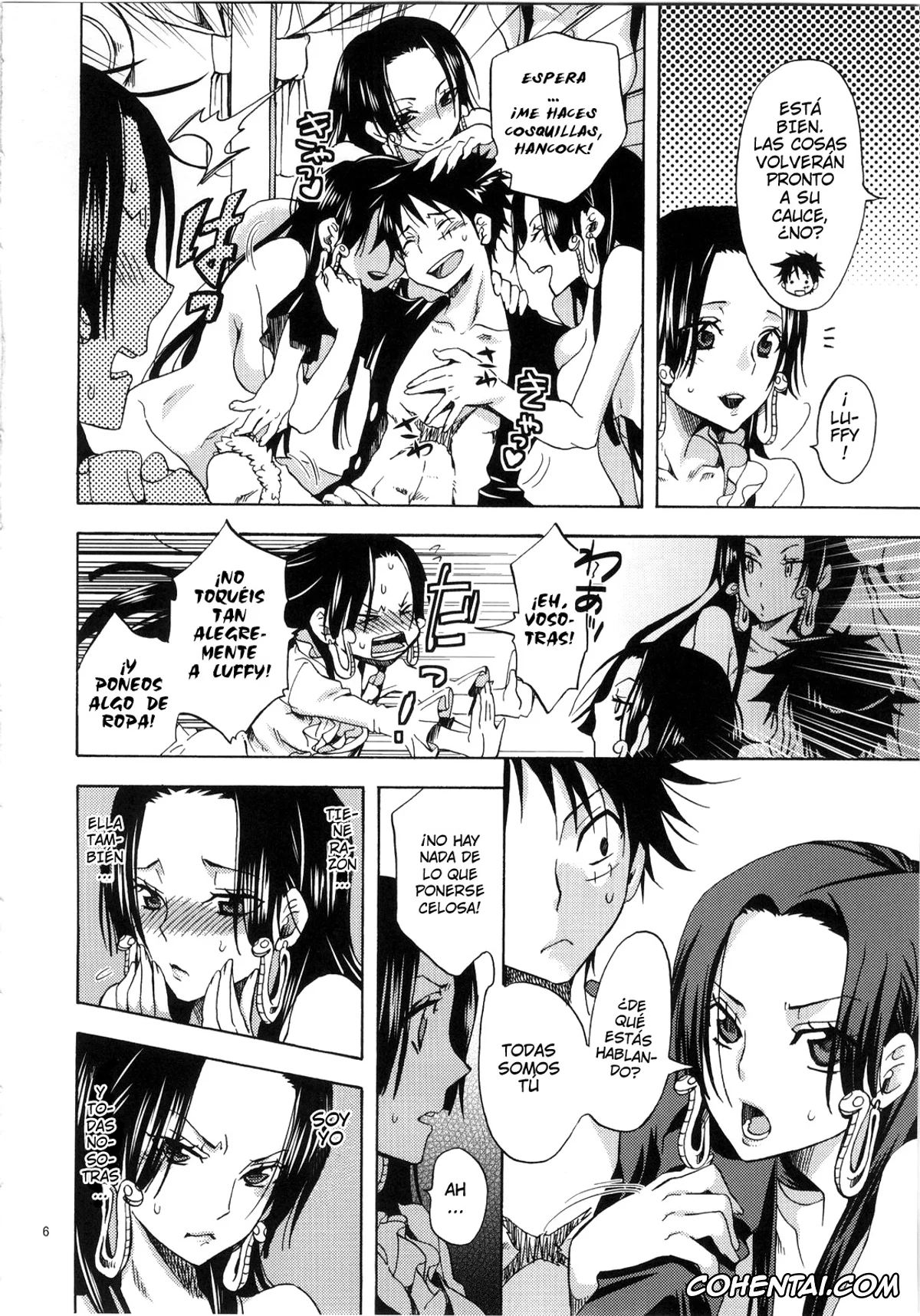 One Piece porno, Boa Hancock porno, Monkey D. Luffy porno, Meromero Ha~rem★ (One Piece), pagina 5