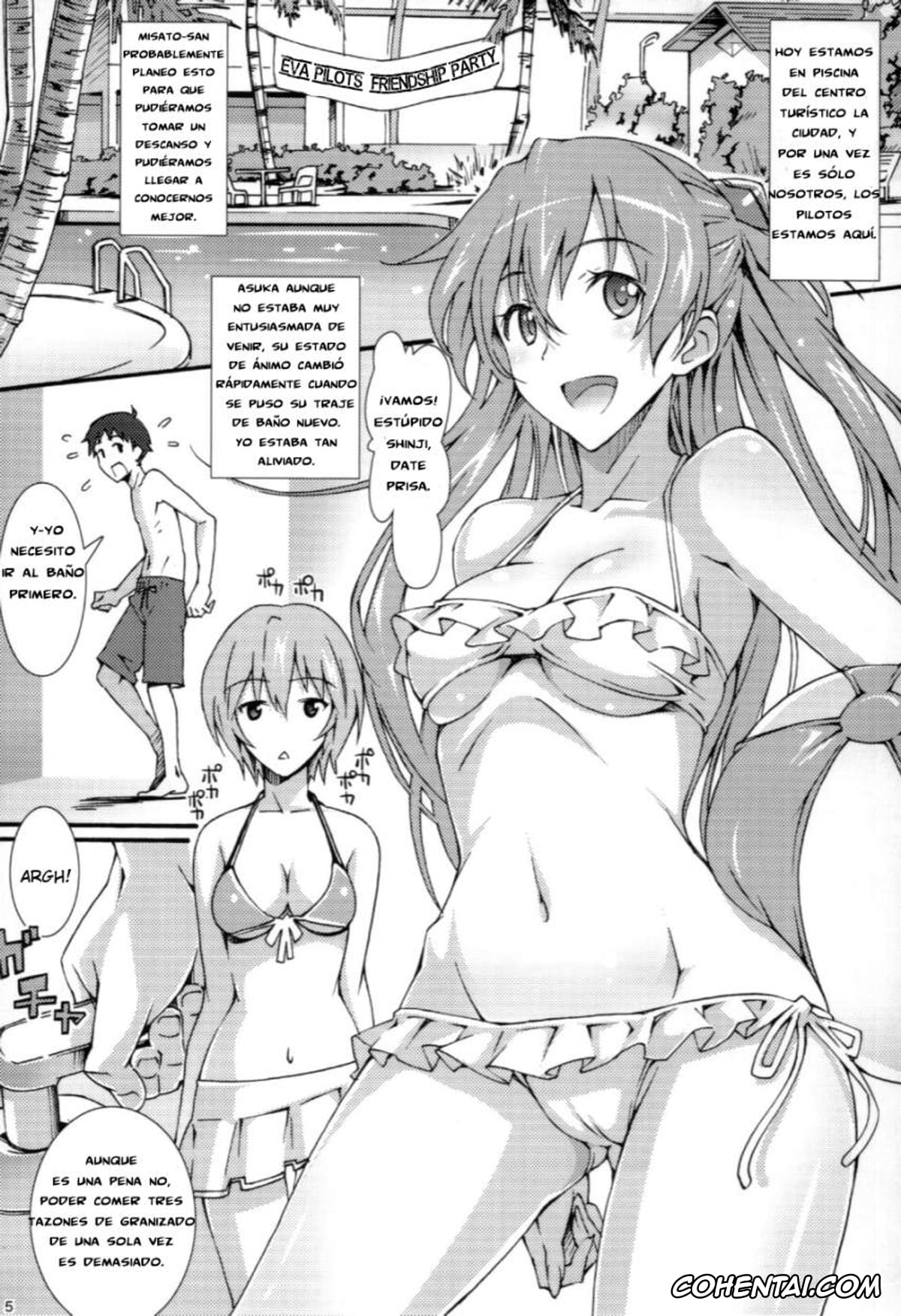 Neon Genesis Evangelion xxx, Asuka Langley Soryu xxx, Mari Illustrious Makinami xxx, Shinji Ikari xxx, W.C – Wet Children (Neon Genesis Evangelion), pagina 4