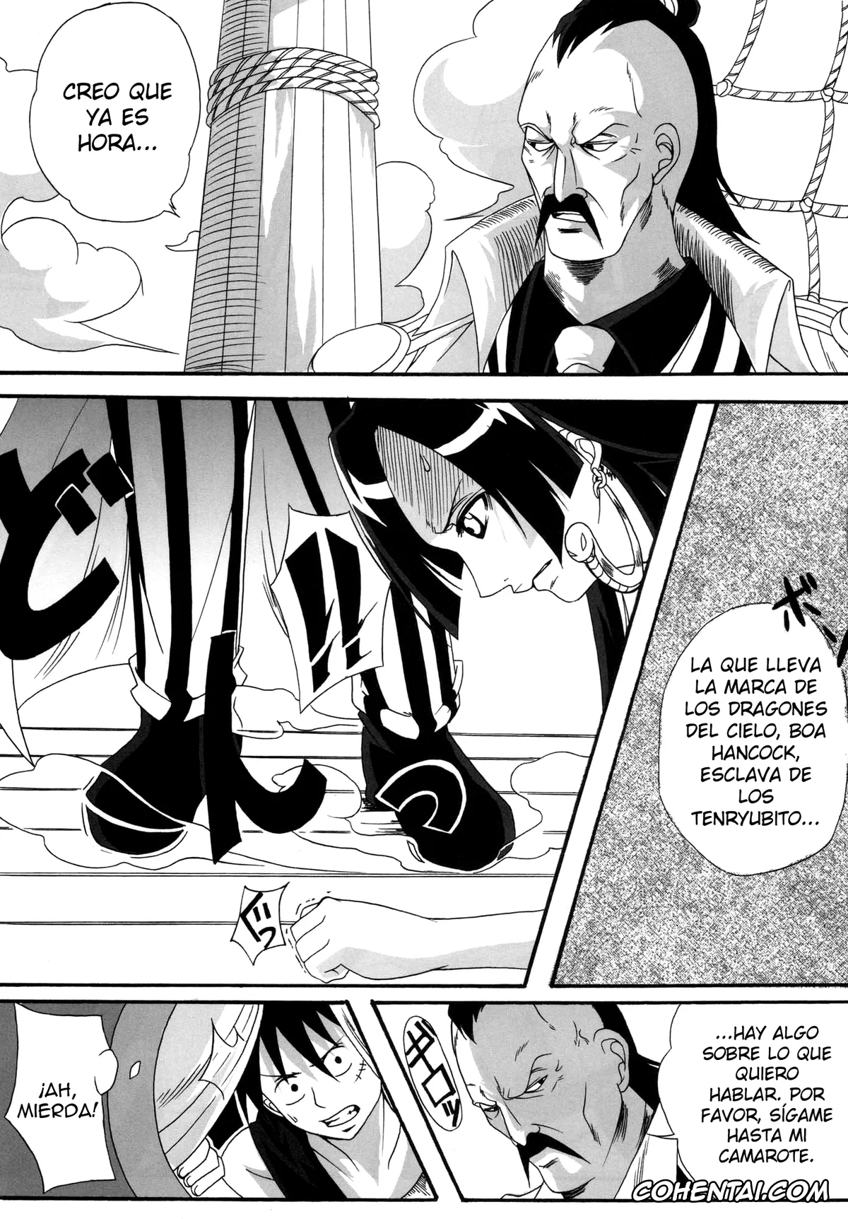 One Piece hentai, Boa Hancock hentai, Momonga hentai, Saint Charloss hentai, Benten Kairaku 11 Hebirei (One Piece), pagina 9