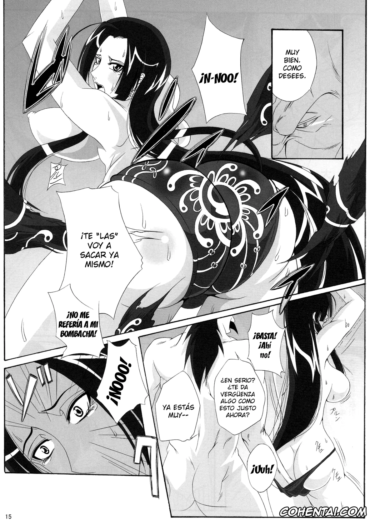 One Piece xxx, Boa Hancock xxx, Momonga xxx, Saint Charloss xxx, Benten Kairaku 11 Hebirei (One Piece), pagina 19