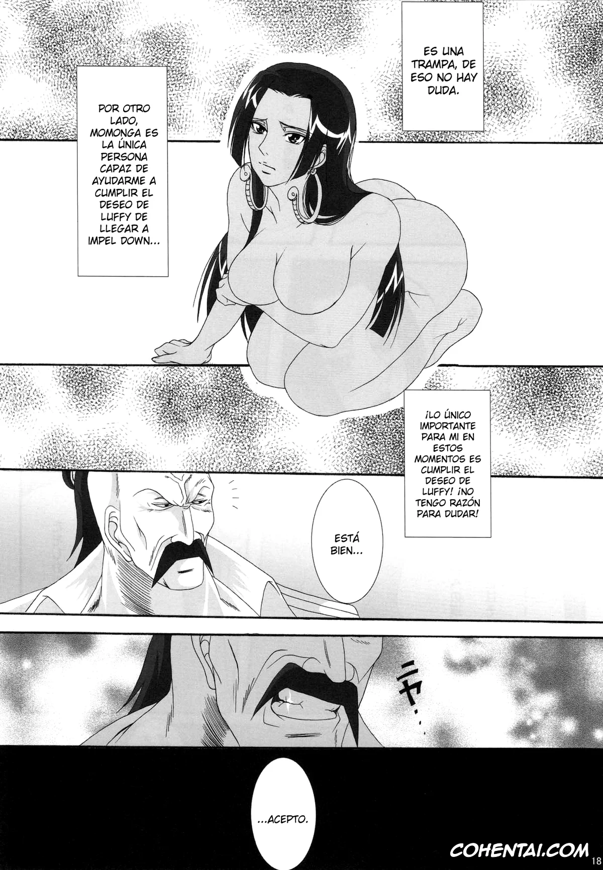 One Piece xxx, Boa Hancock xxx, Momonga xxx, Saint Charloss xxx, Benten Kairaku 11 Hebirei (One Piece), pagina 22