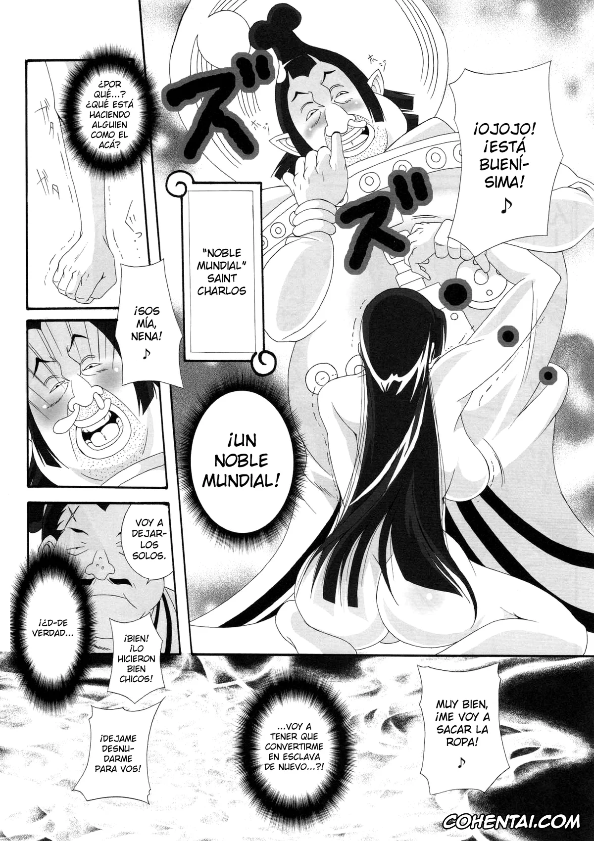 One Piece xxx, Boa Hancock xxx, Momonga xxx, Saint Charloss xxx, Benten Kairaku 11 Hebirei (One Piece), pagina 37