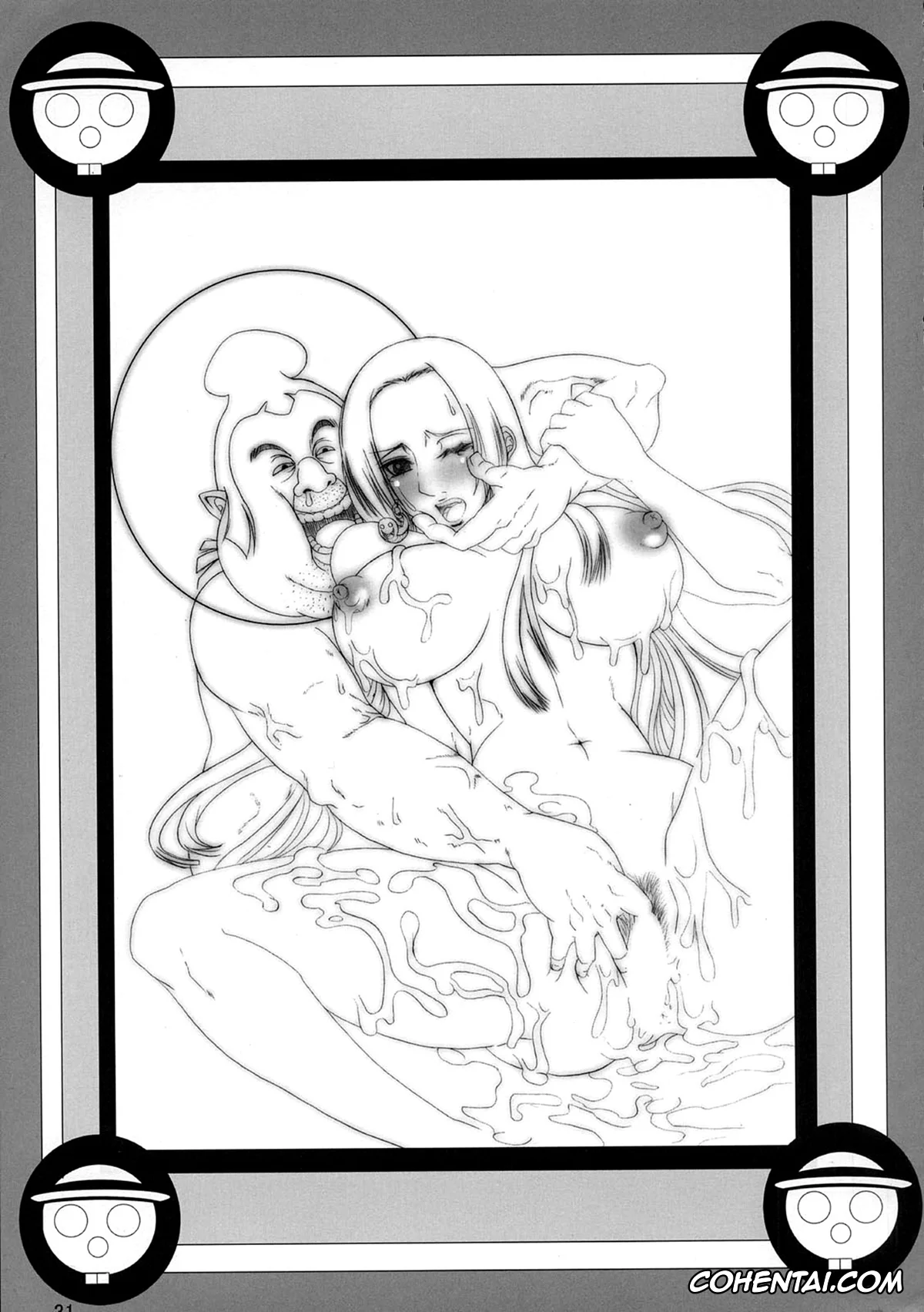 One Piece hentai, Boa Hancock hentai, Momonga hentai, Saint Charloss hentai, Benten Kairaku 11 Hebirei (One Piece), pagina 54