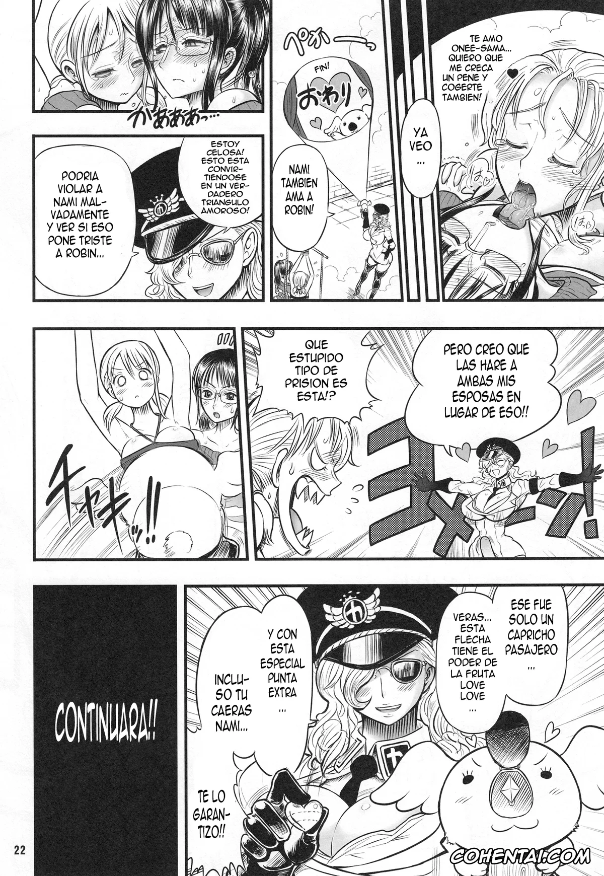 One Piece porno, Domino porno, Nami porno, Nico Robin porno, Midarezaki Joshuu Kaizoku 2 -Robin to Nami no Love Love Mitsu Shibori hen- (One Piece), pagina 20