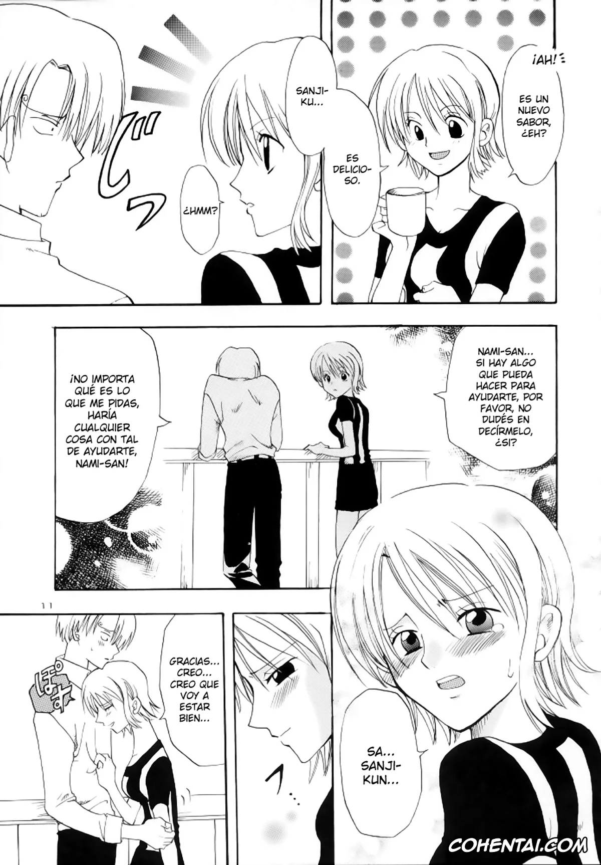 One Piece xxx, Nami xxx, Roronoa Zoro xxx, Sanji Vinsmoke xxx, Renai Triangle (One Piece), pagina 10