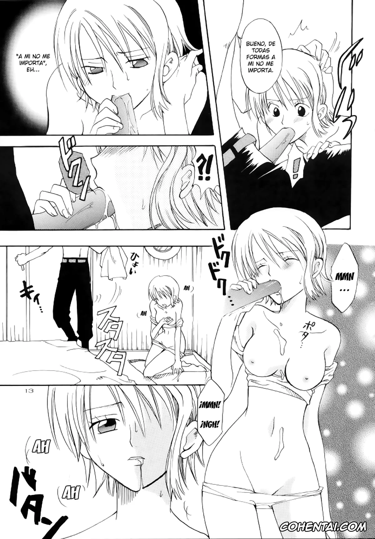 One Piece hentai, Nami hentai, Roronoa Zoro hentai, Sanji Vinsmoke hentai, Renai Triangle (One Piece), pagina 12