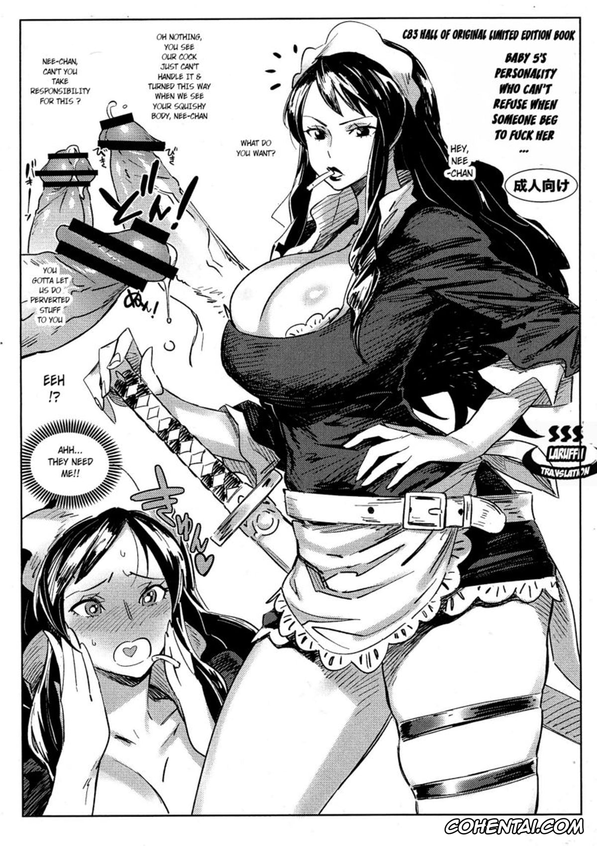 One Piece xxx, Baby 5 xxx, C83 Kaijou Gentei Orihon Baby 5-san wa Yarasero to Tanomeba Kotowarenai Seikaku. (One Piece), pagina 1