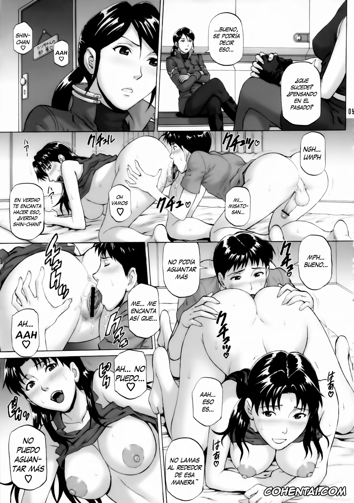 Neon Genesis Evangelion porno, Misato Katsuragi porno, Ritsuko Akagi porno, Shinji Ikari porno, Henai Shikoushou (Neon Genesis Evangelion), pagina 8