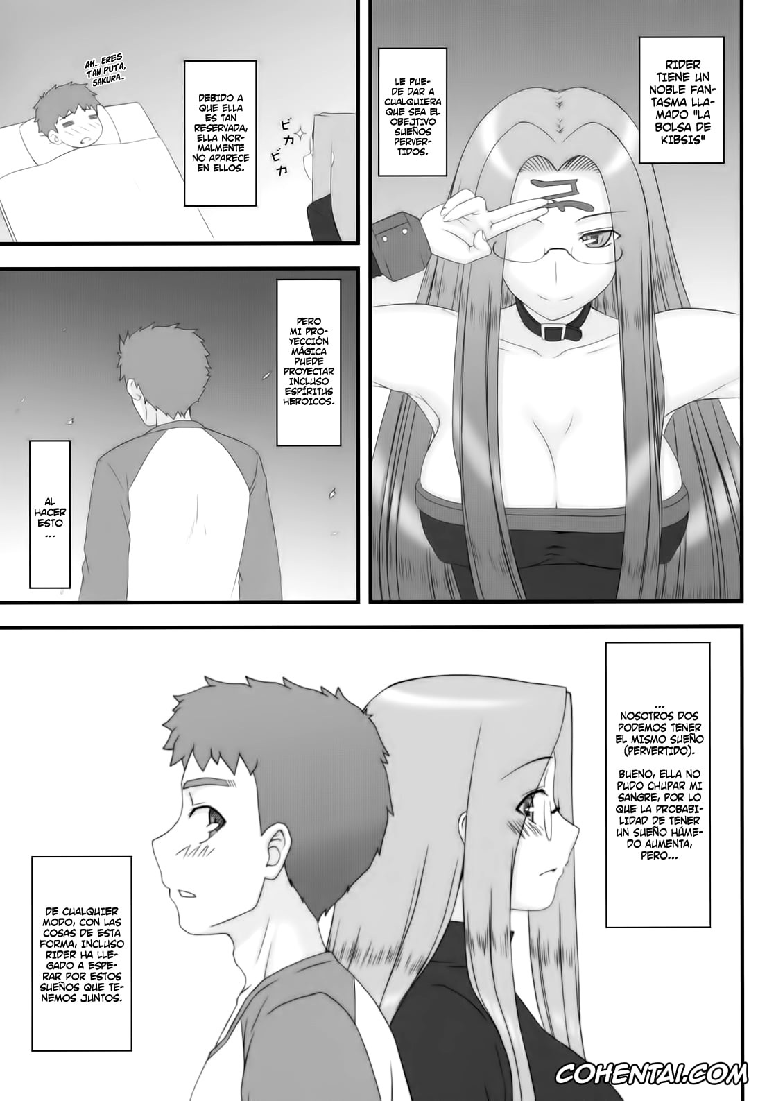 Fate/stay night porno, Rider porno, Shirou Emiya porno, Yaraena. 12 Rider-san no Ha.chi.mi.tsu Zangeshitsu (Fate/stay night), pagina 2