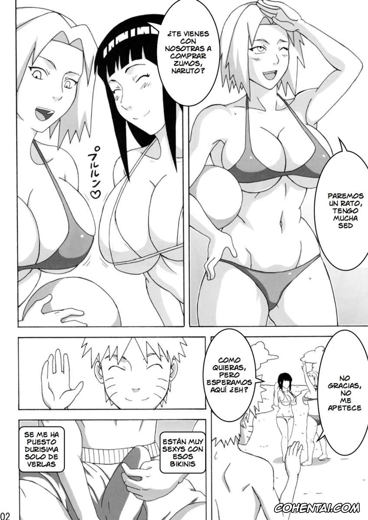 NARUTO hentai, Hinata Hyuga hentai, Naruto Uzumaki hentai, Sakura Haruno hentai, Shizune hentai, Temari hentai, Tsunade hentai, Tsunade no Insuiyoku (Naruto), pagina 3