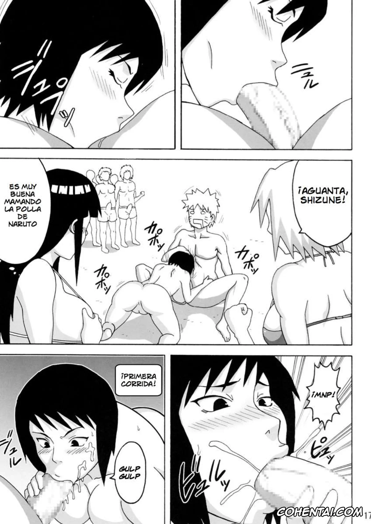 NARUTO hentai, Hinata Hyuga hentai, Naruto Uzumaki hentai, Sakura Haruno hentai, Shizune hentai, Temari hentai, Tsunade hentai, Tsunade no Insuiyoku (Naruto), pagina 18