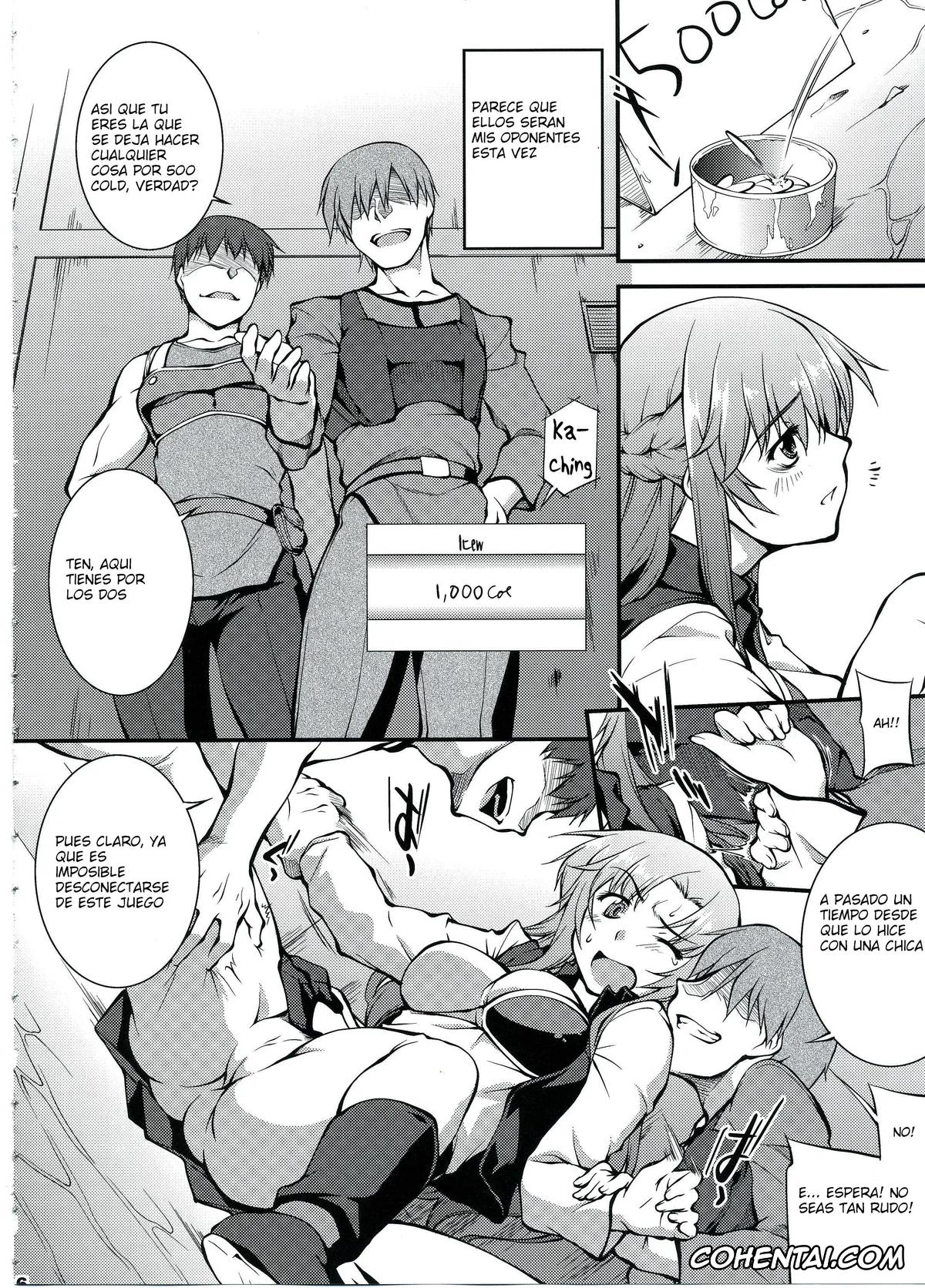 Sword Art Online hentai, Asuna Yuuki hentai, Cliche (Sword Art Online), pagina 6
