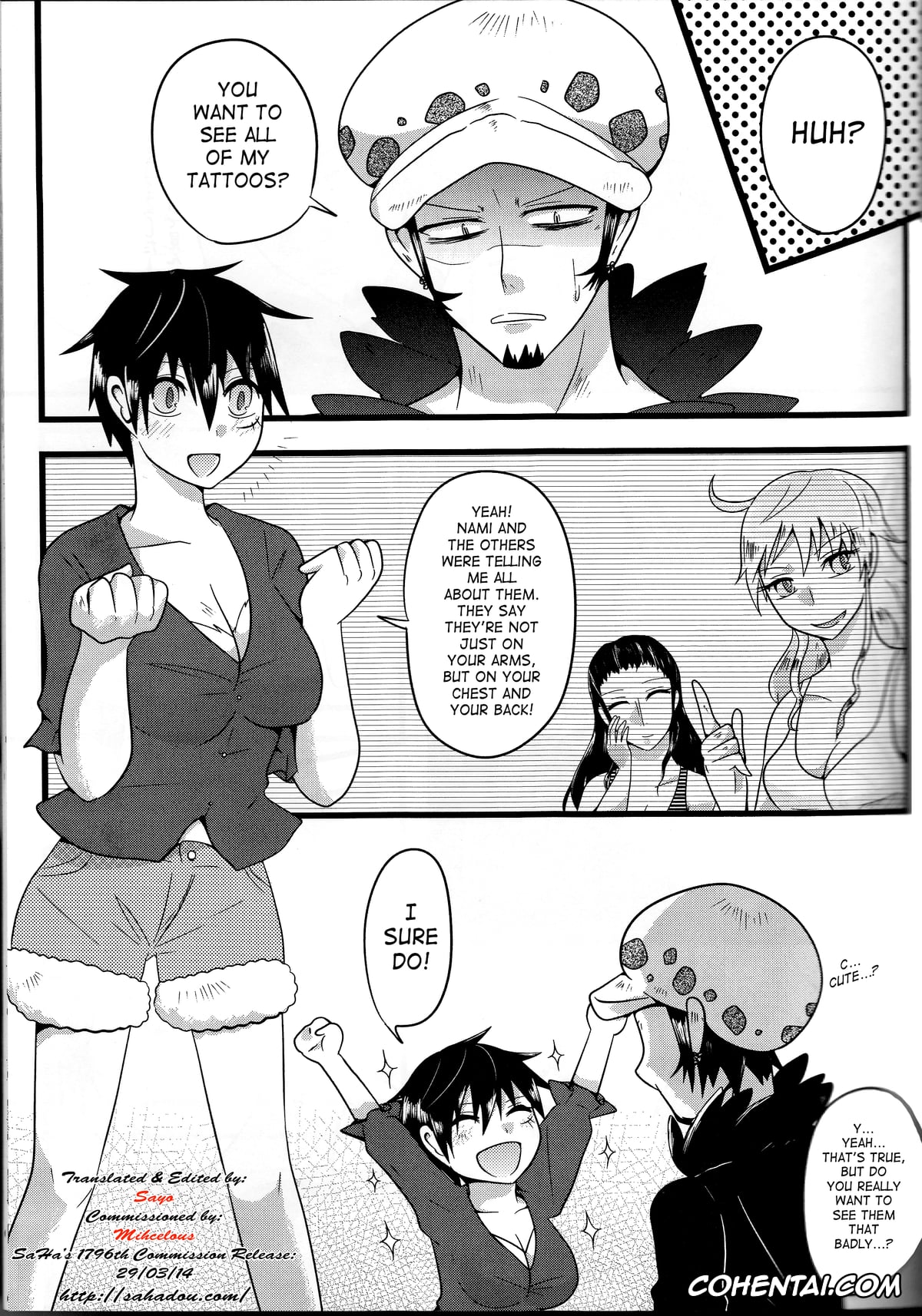 One Piece xxx, Monkey D. Luffy xxx, Trafalgar Law xxx, TATTOO TRAP (One Piece), pagina 4