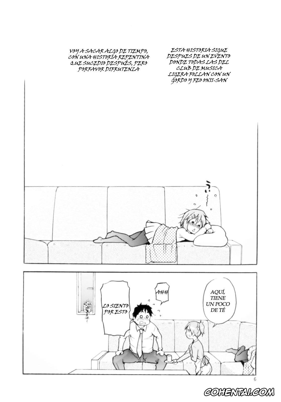 K-ON! hentai, Ui Hirasawa hentai, Dekite oru nou… Ui wa… Hon (K-ON!), pagina 6