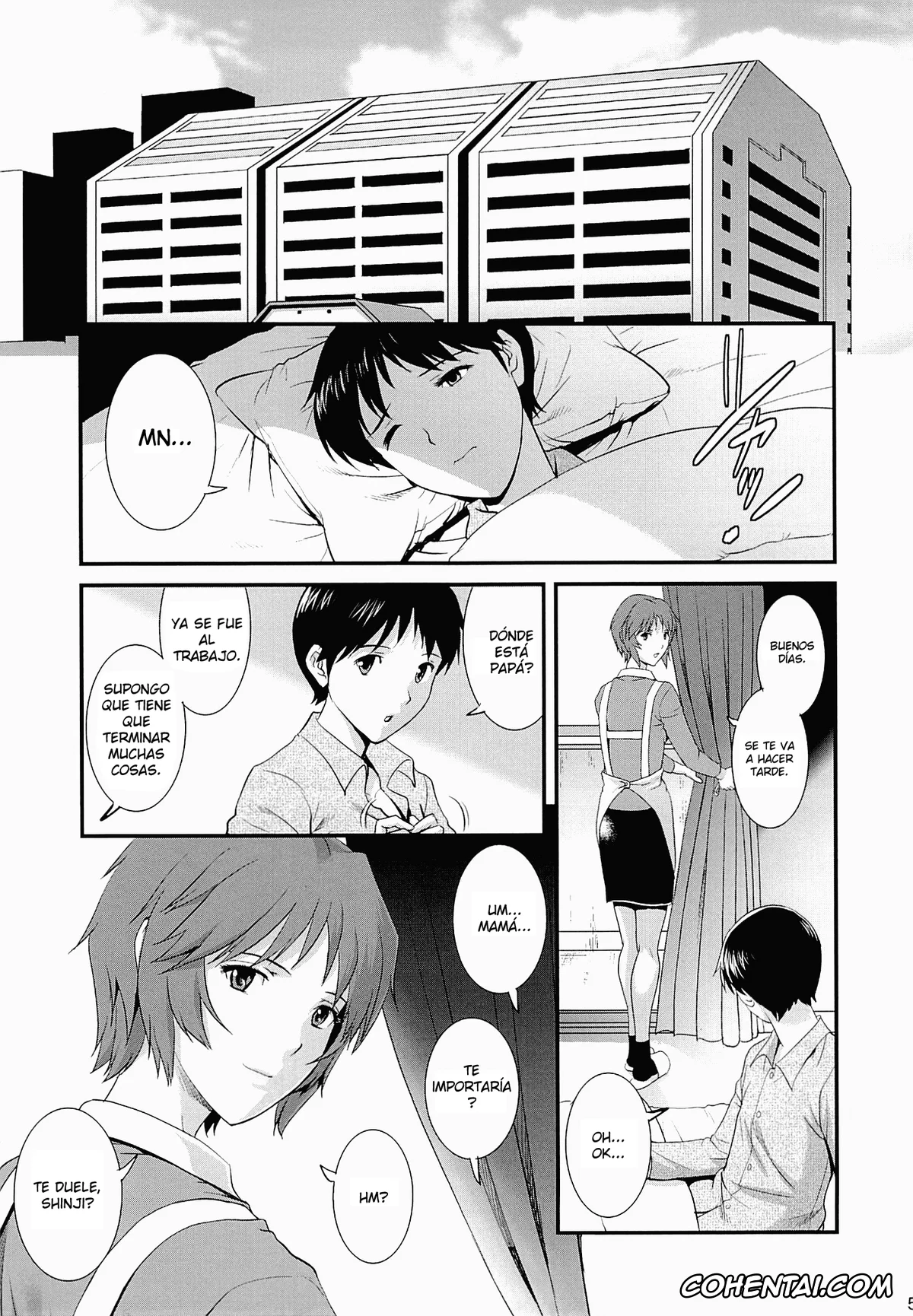 Neon Genesis Evangelion xxx, Shinji Ikari xxx, Yui Ikari xxx, M-bationFD – Home traning on night time. Mother and son. (Neon Genesis Evangelion), pagina 4