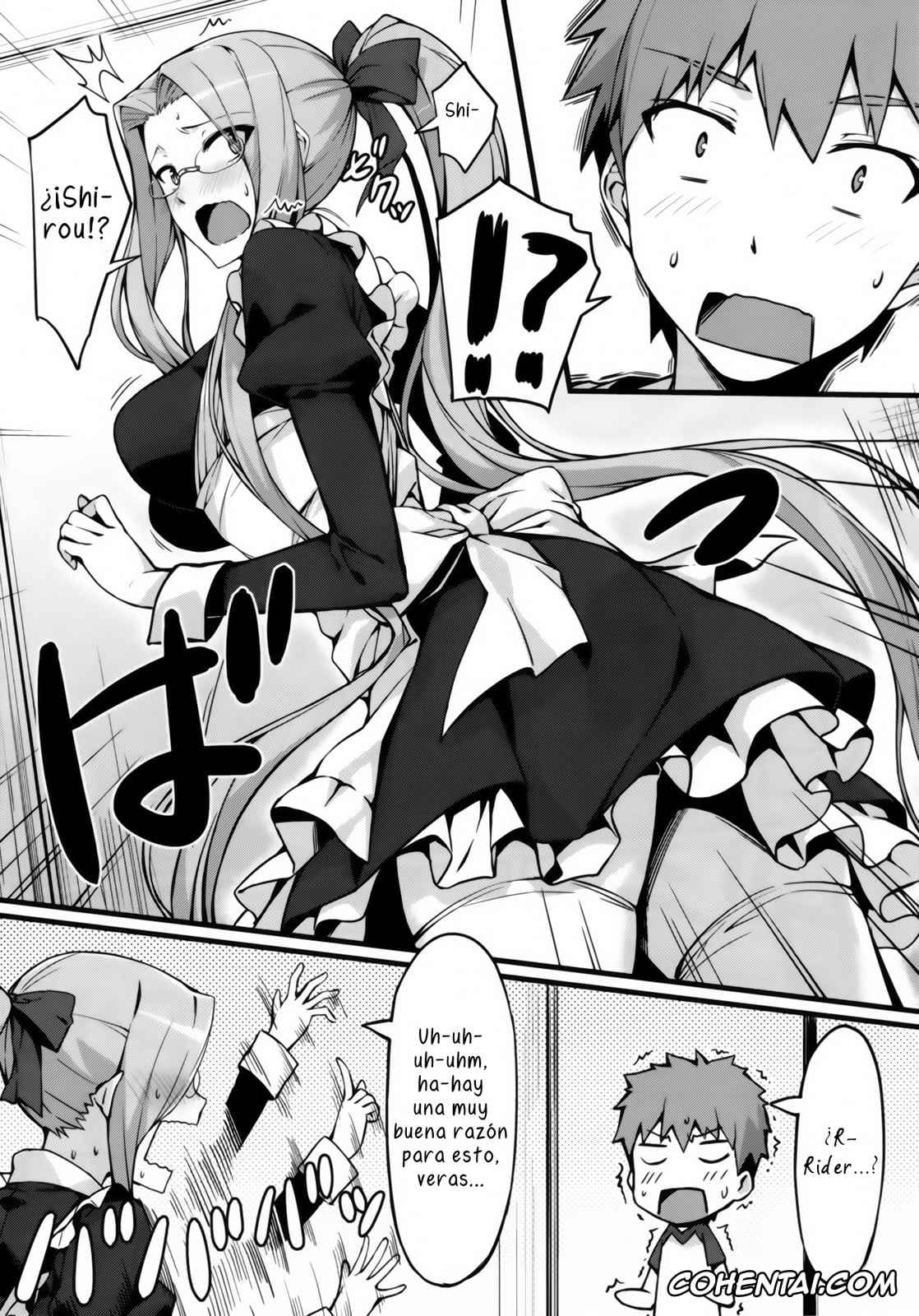 Fate/stay night porno, Rider porno, Shirou Emiya porno, Rider-san to Maid Fuku. (Fate/stay night), pagina 5