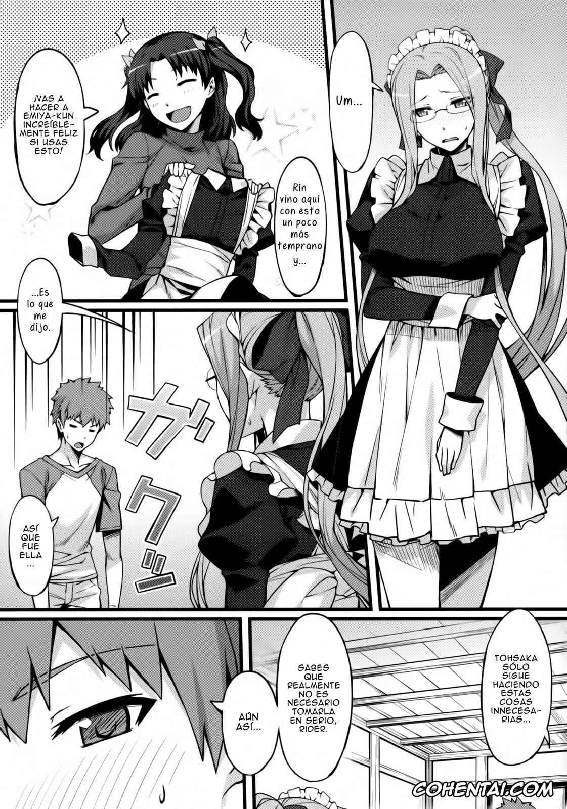 Fate/stay night hentai, Rider hentai, Shirou Emiya hentai, Rider-san to Maid Fuku. (Fate/stay night), pagina 6