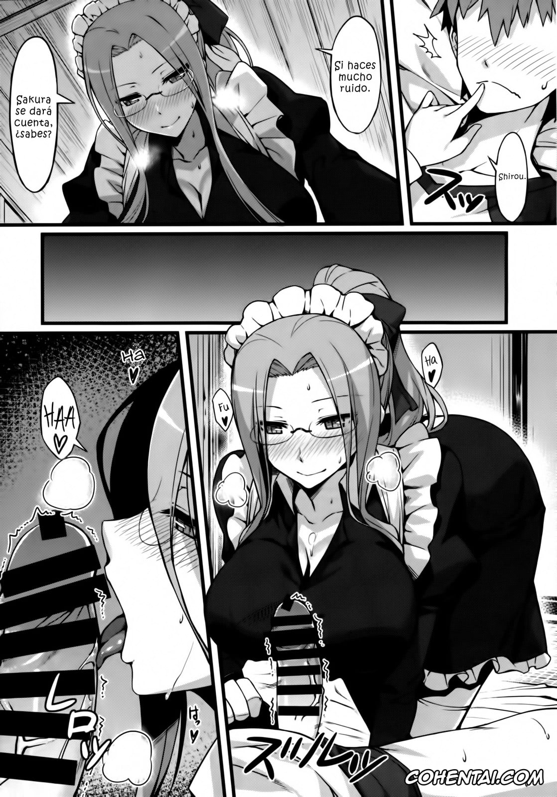 Fate/stay night hentai, Rider hentai, Shirou Emiya hentai, Rider-san to Maid Fuku. (Fate/stay night), pagina 9