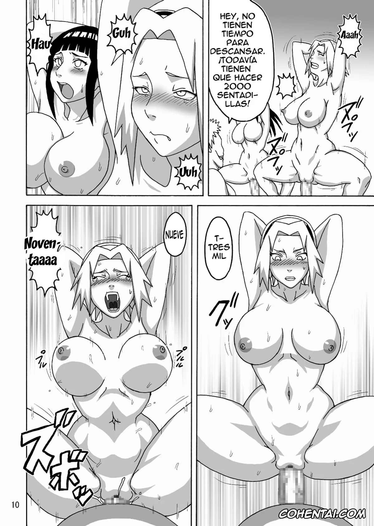 NARUTO porno, Anko Mitarashi porno, Hinata Hyuga porno, Sakura Haruno porno, Samui porno, Tsunade porno, Tsunade no In Kangoku 2 (Naruto), pagina 11