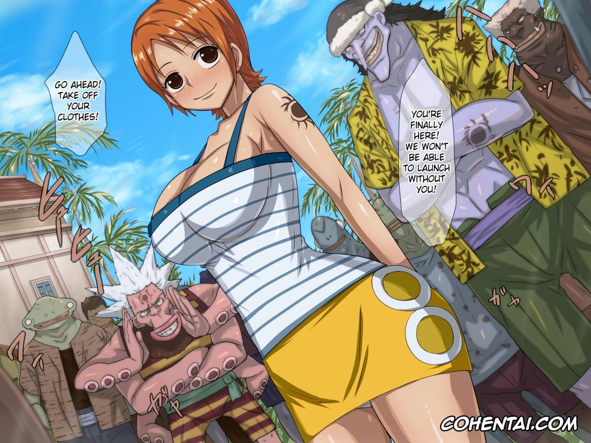 One Piece porno, Nami porno, Gyojin ni Karada de Kane o Kasegu Onna Koukaishi! (One Piece), pagina 2