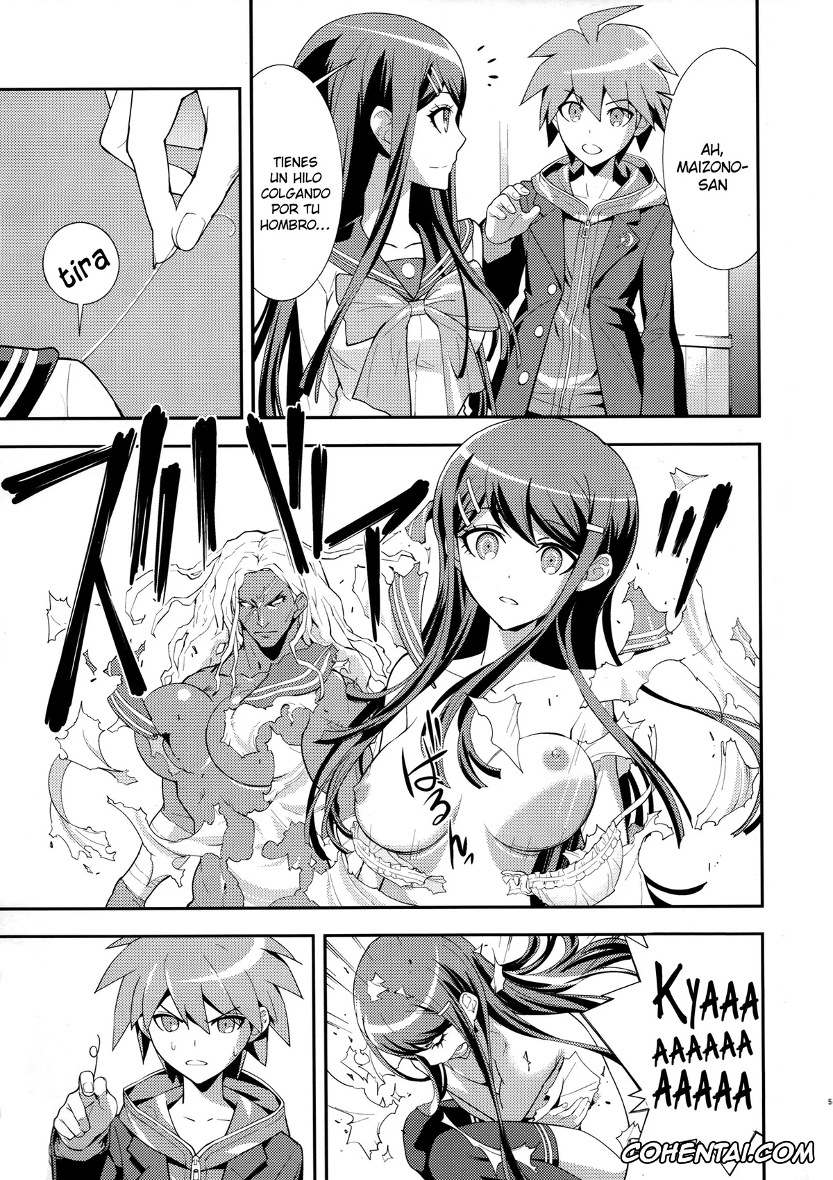 Danganronpa hentai, Aoi Asahina hentai, Celestia Ludenberg hentai, Junko Enoshima hentai, Kyouko Kirigiri hentai, Makoto Naegi hentai, accident (Danganronpa), pagina 6