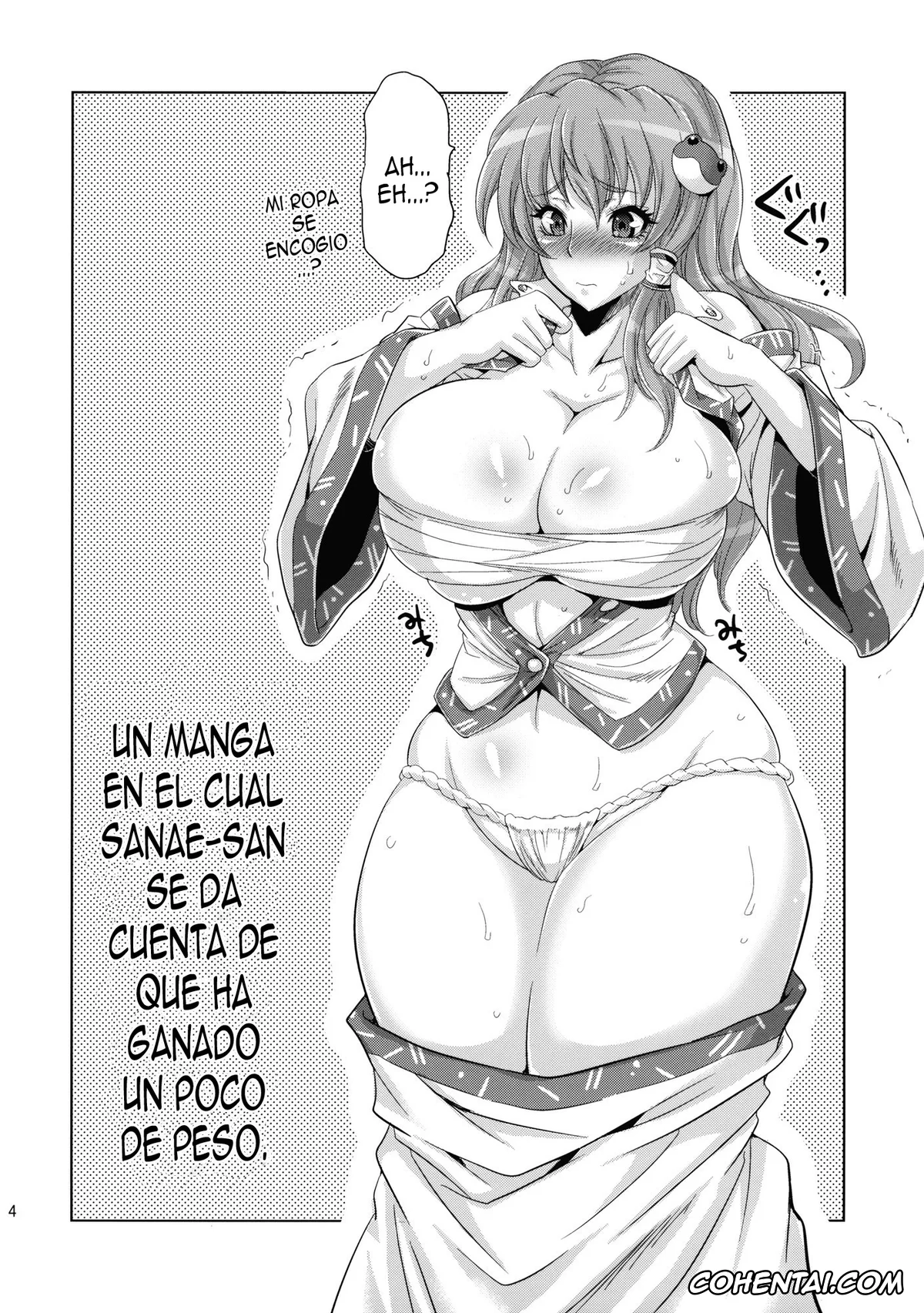 Touhou Project xxx, Kanako Yasaka xxx, Sanae Kochiya xxx, Sanae Chichi Inroku (Touhou Project), pagina 4