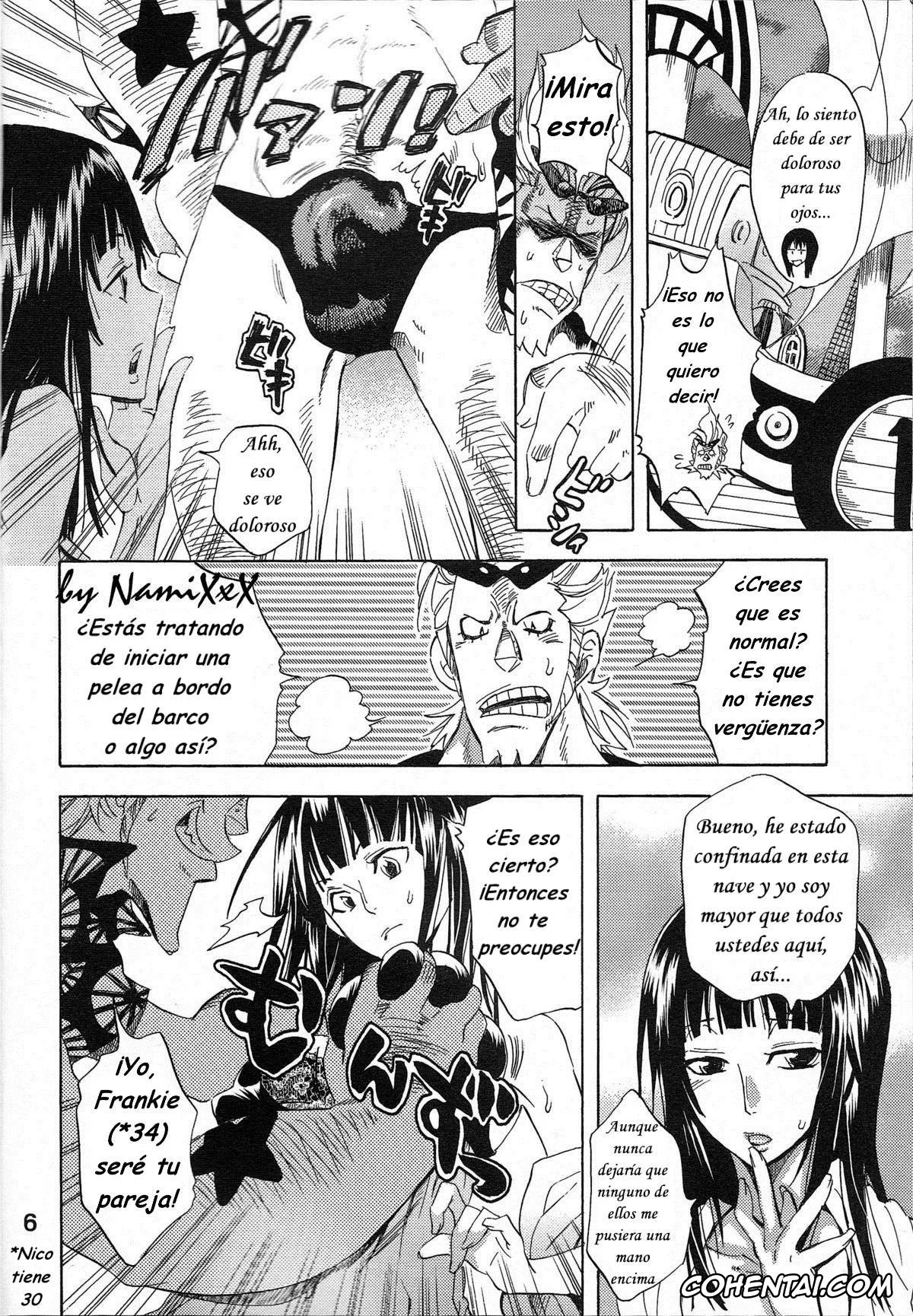 One Piece porno, Franky porno, Nami porno, Nico Robin porno, Roronoa Zoro porno, Yokujou Rensa ~Nami ver.~ (One Piece), pagina 5
