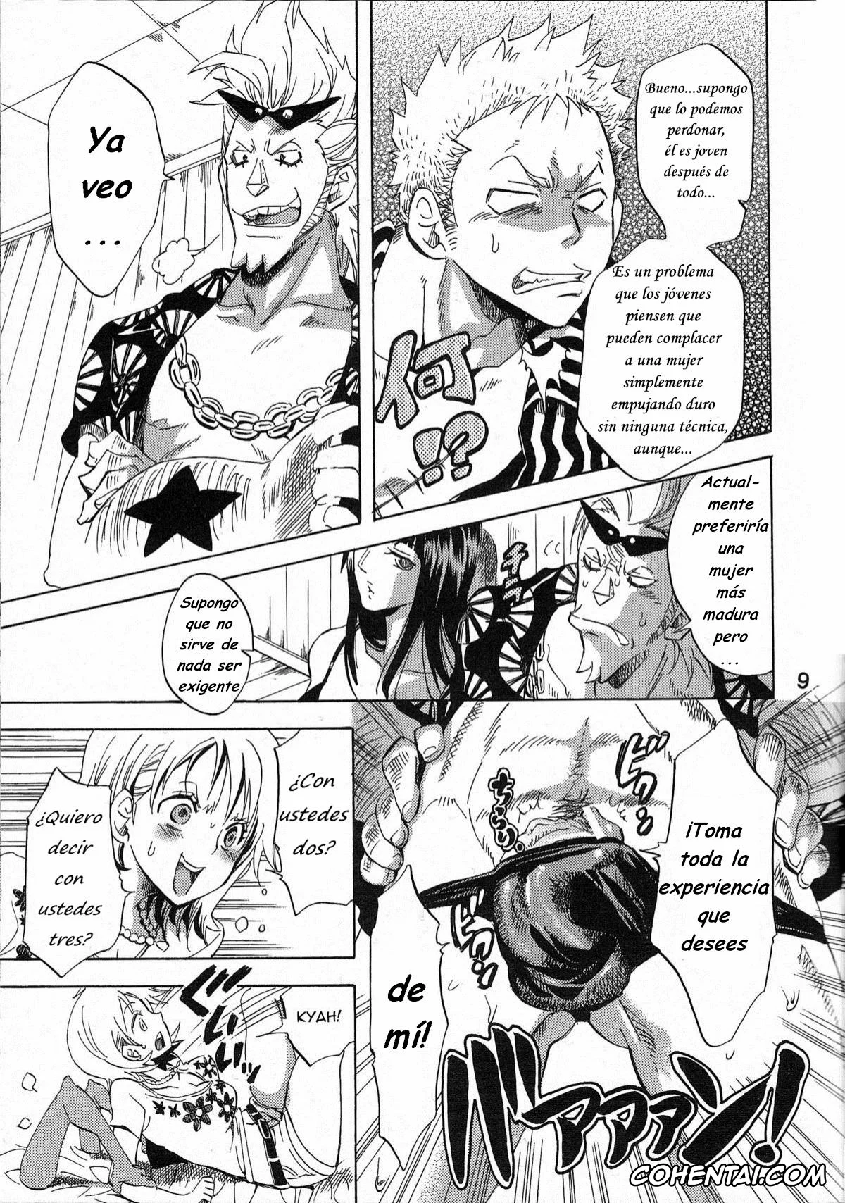 One Piece porno, Franky porno, Nami porno, Nico Robin porno, Roronoa Zoro porno, Yokujou Rensa ~Nami ver.~ (One Piece), pagina 8