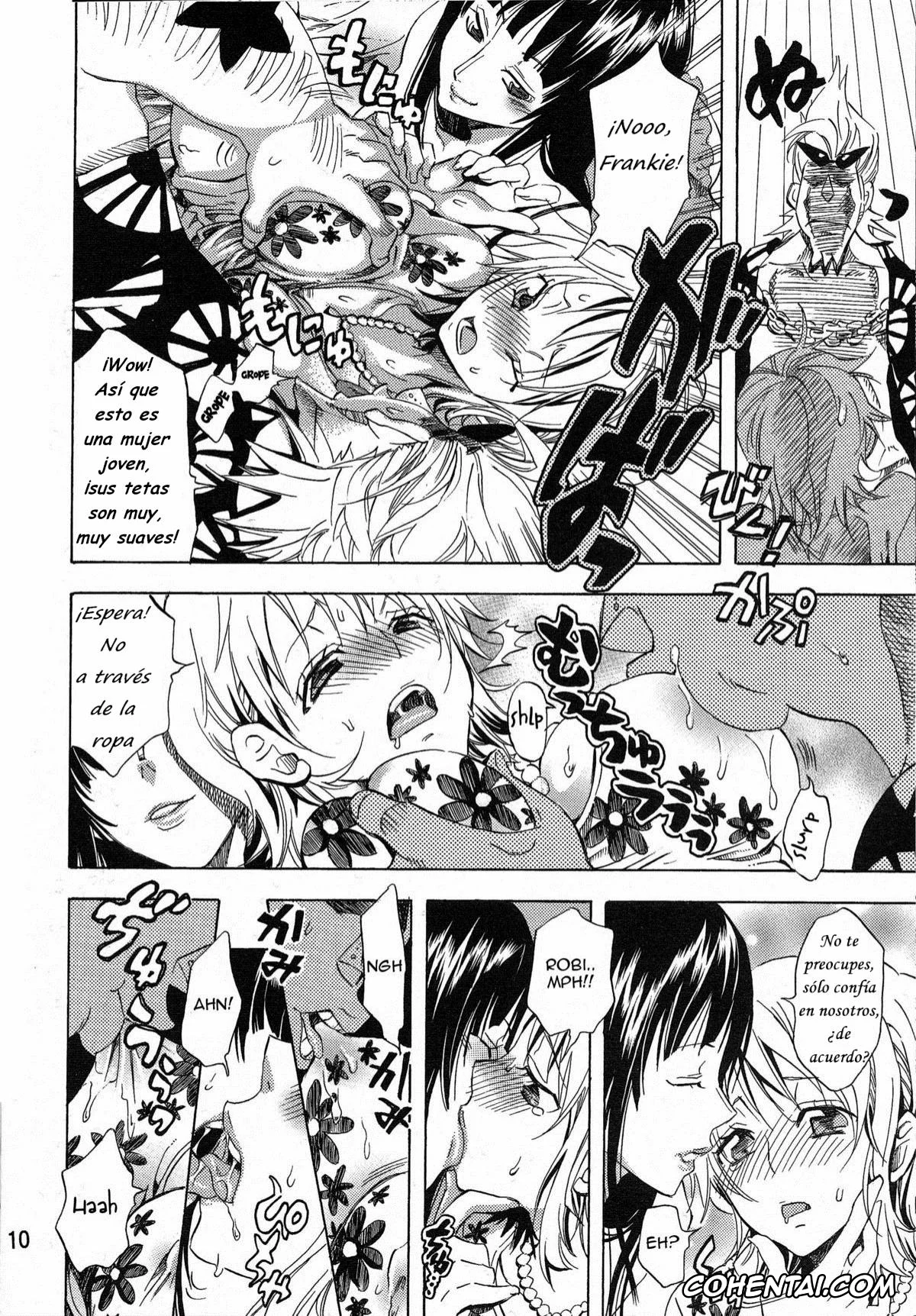 One Piece hentai, Franky hentai, Nami hentai, Nico Robin hentai, Roronoa Zoro hentai, Yokujou Rensa ~Nami ver.~ (One Piece), pagina 9