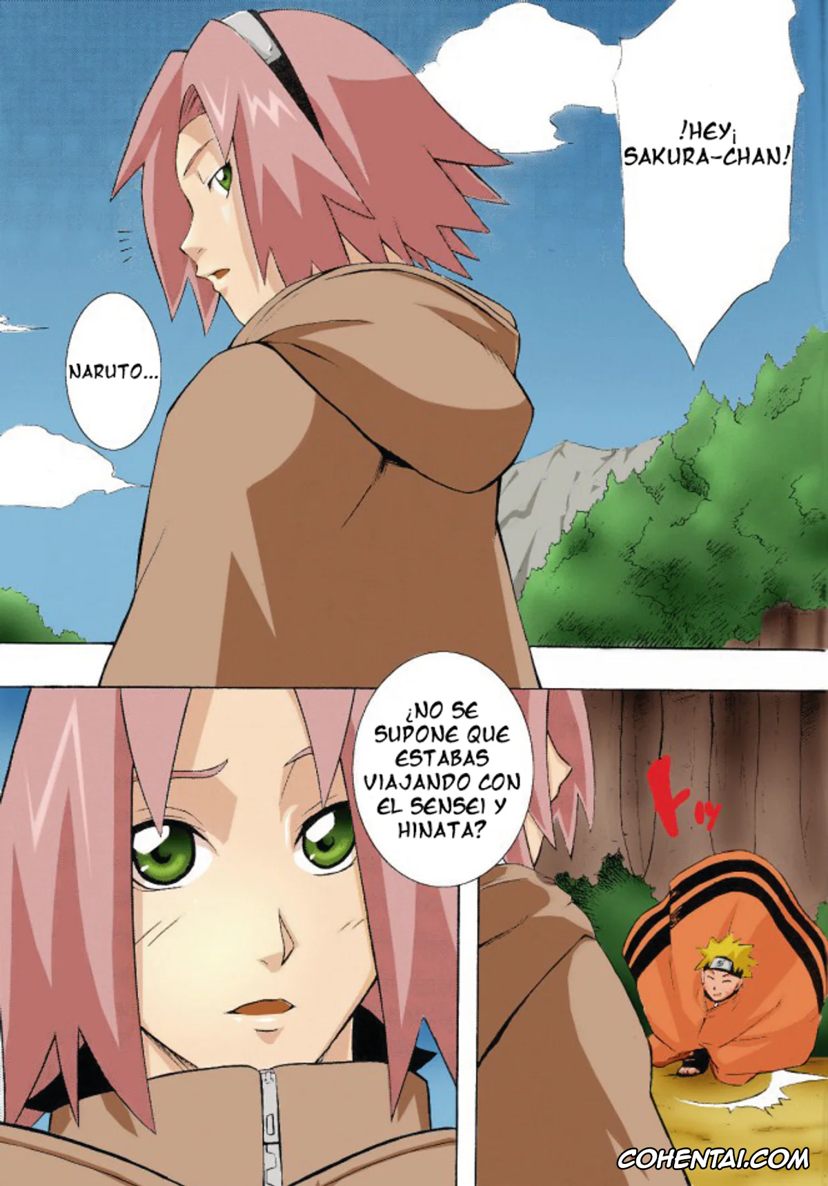 NARUTO porno, Hinata Hyuga porno, Naruto Uzumaki porno, Sakura Haruno porno, Yokubari Saboten (Naruto), pagina 2