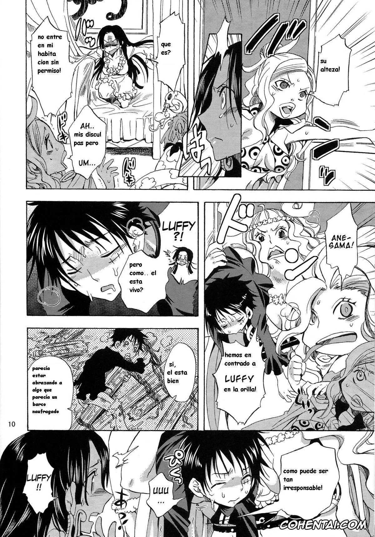 One Piece hentai, Boa Hancock hentai, Monkey D. Luffy hentai, Nyougashima yori Warawa o Todoke ni Mairimasu! (One Piece), pagina 9